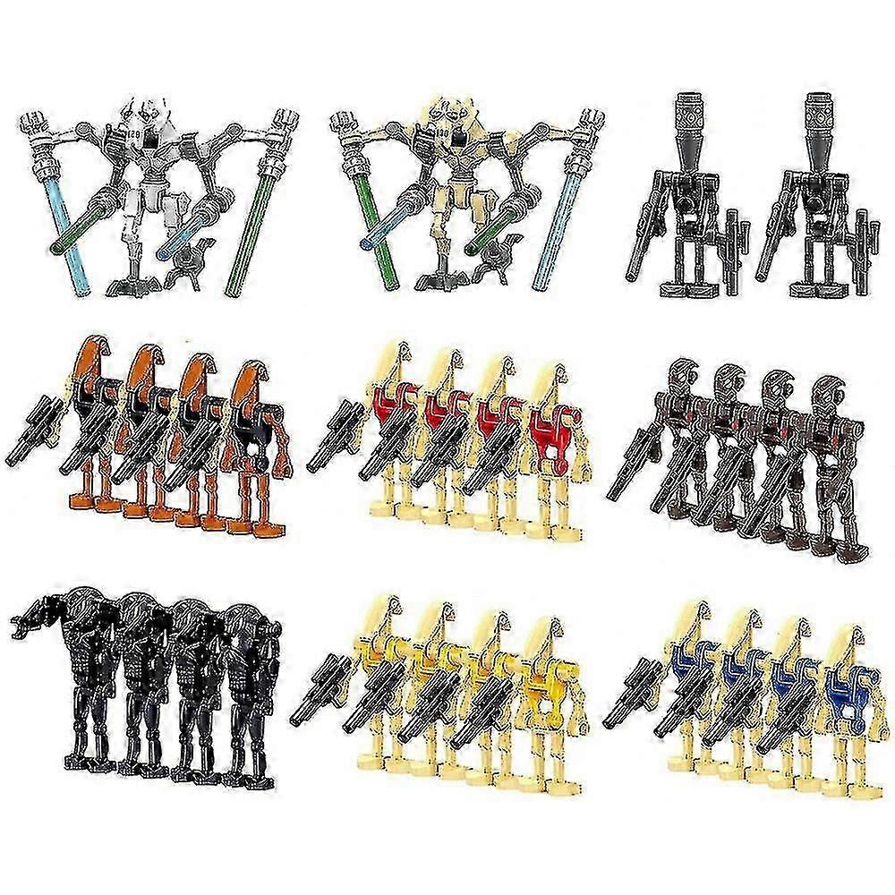 28pcs Pack Battle Soldiers, Generals And Droids With Weapons Set, Building Blocks Action Figures Toys Kids Gifts