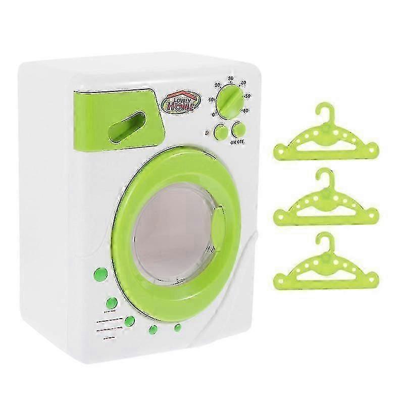 19X14x10.5cm Green Toy Kitchens & Play Food Abs Simulation Washing Machine Model Adornment Adorable