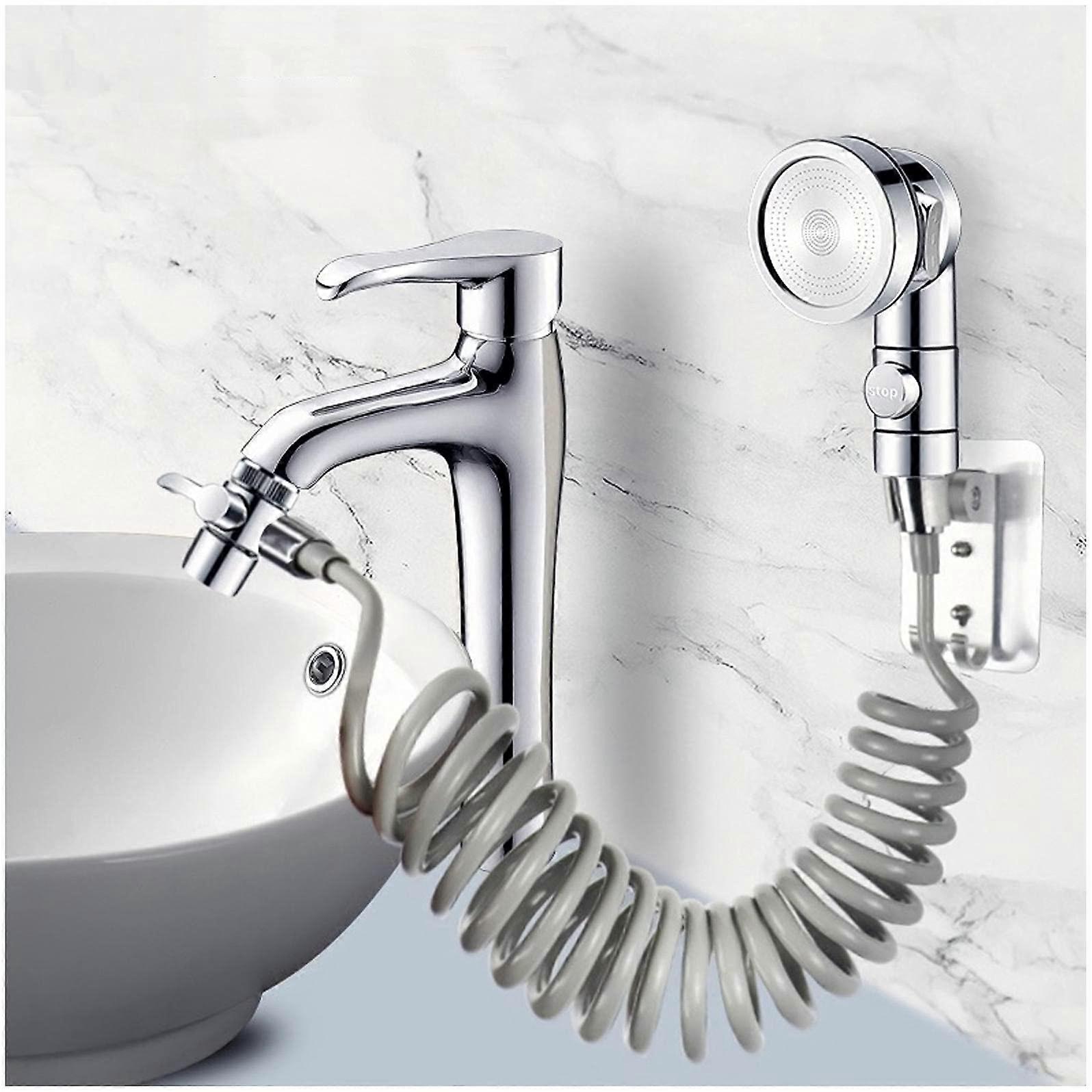 Handheld Sink Faucet Hose Sprayer Attachment for Salon Shampooing 4ft