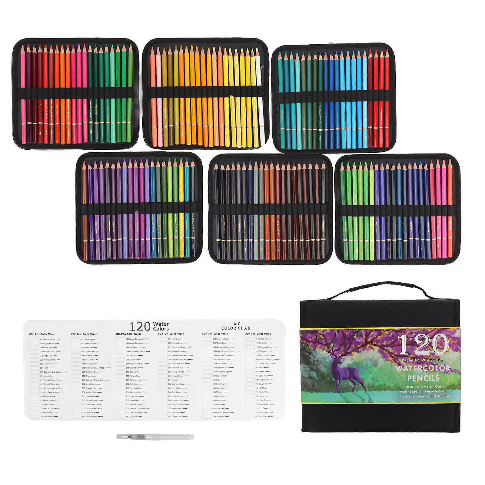 Colored Pencil Set 120 Colors Environmentally Friendly Water Soluble Colored Pencils for Adults Beginners