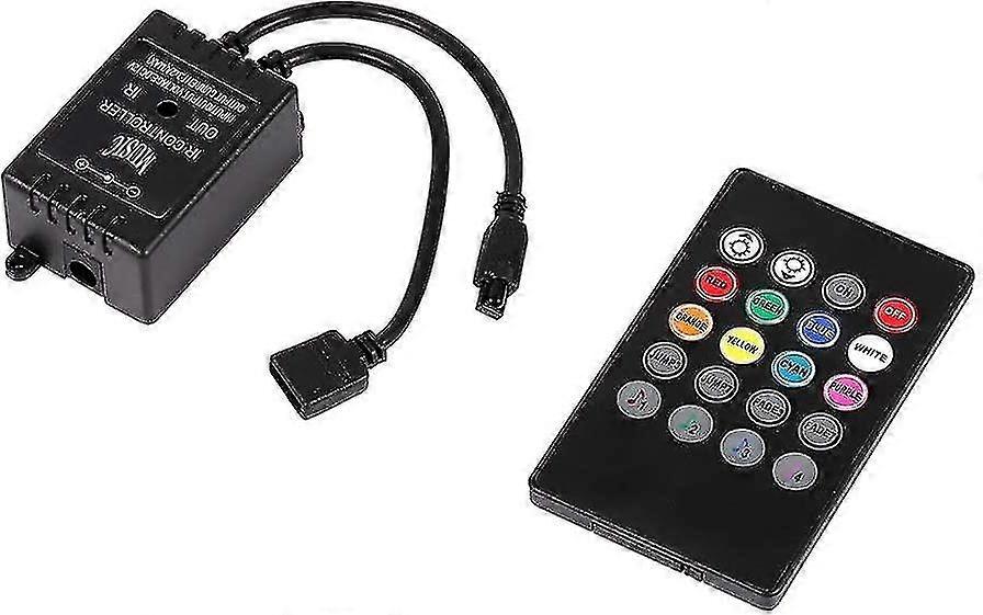 Portable Led Music Controller 20 Keys Ir Remote Sound Sensor Controllers For Rgb Flexible Color Chan