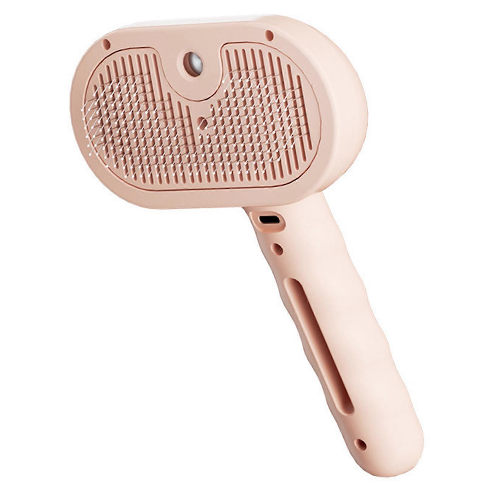 Steams Brush for Shedding Self Cleaning Steamy Brush Anti-Static Comb with Release Button/Tank for Dog Cat