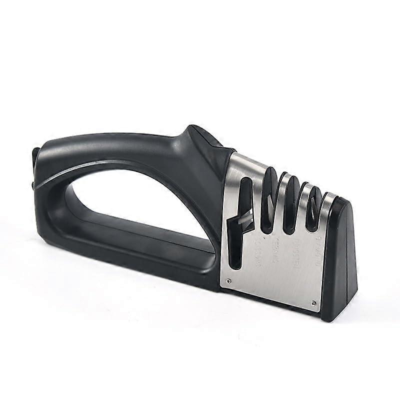 Professional Kitchen Knife Sharpener with Stainless Steel Scissor Sharpener, Adjustable Handle, and Blade Polishing Tool