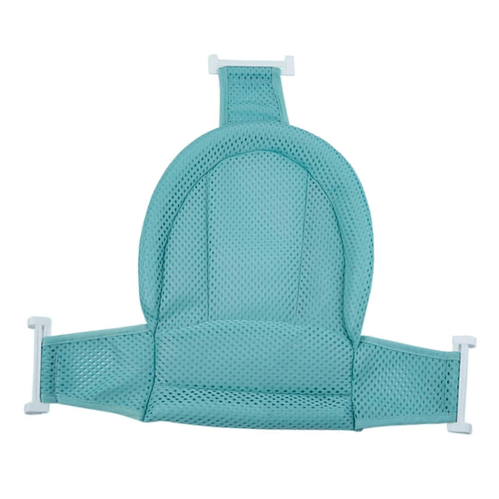 Baby Bath Net Adjust Newborns Shower Mat Bathtub Support Net Bathing Cushion for Infants Toddlers Green
