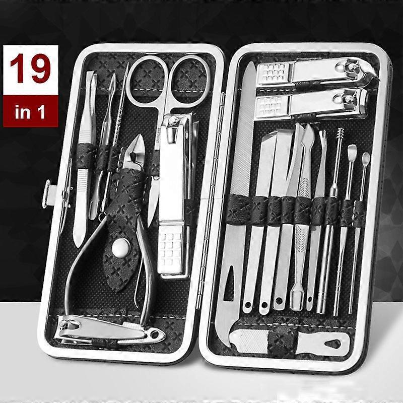 19 In 1 Professional Nail Clippers Pedicure Kit, Manicure Tool Kit Manicure Set, Stainless Steel Manicure Tools