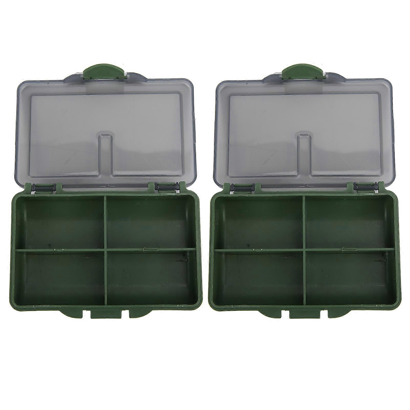 2st Fiskekrok Bait Gadget Box Mini PP Förvaringslåda Fodral för Fiske Redskap Tillbehör