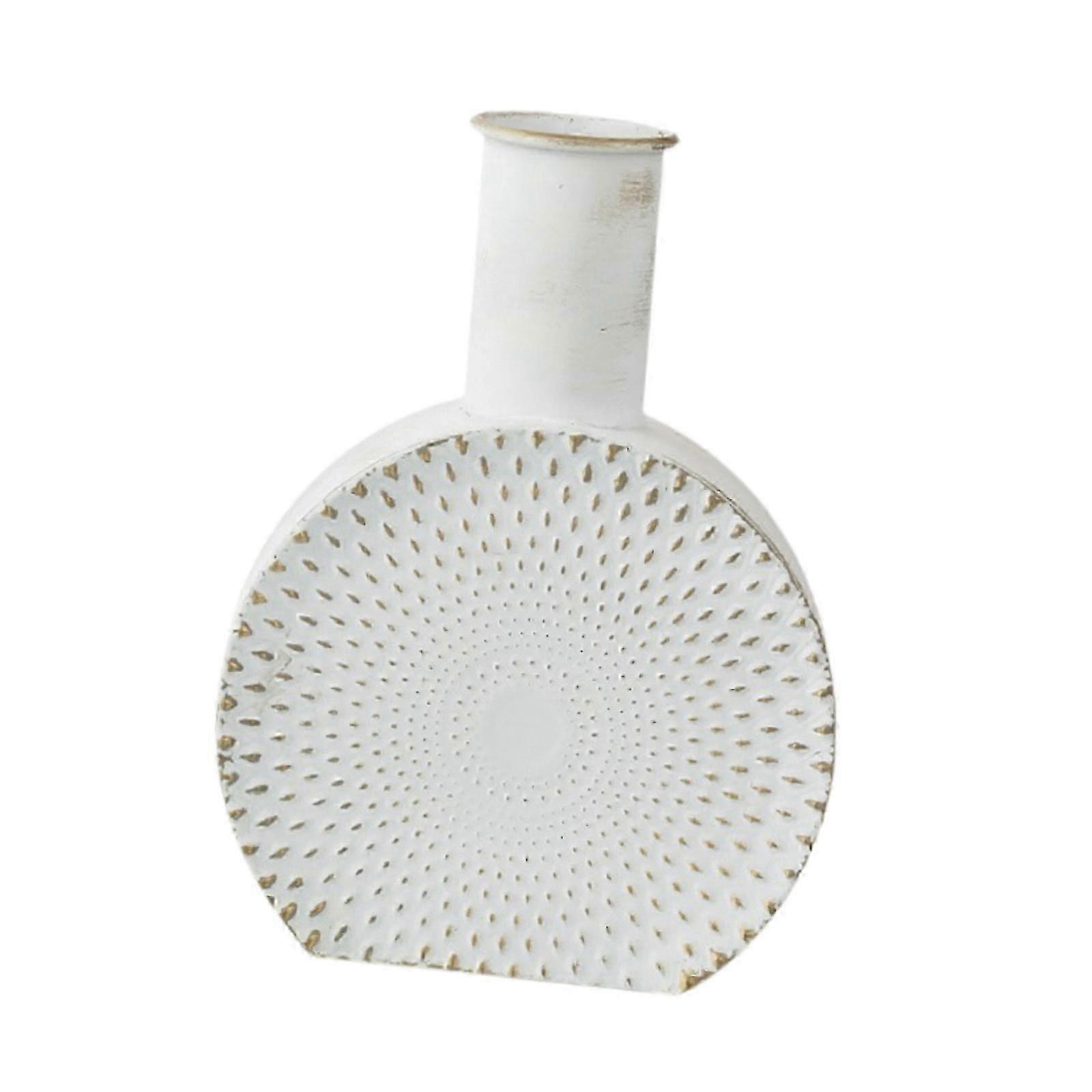 꽃꽂이를 위한 현대 화이트 메탈 꽃병, 발코니 사무실 캐비닛 벽난로 장식