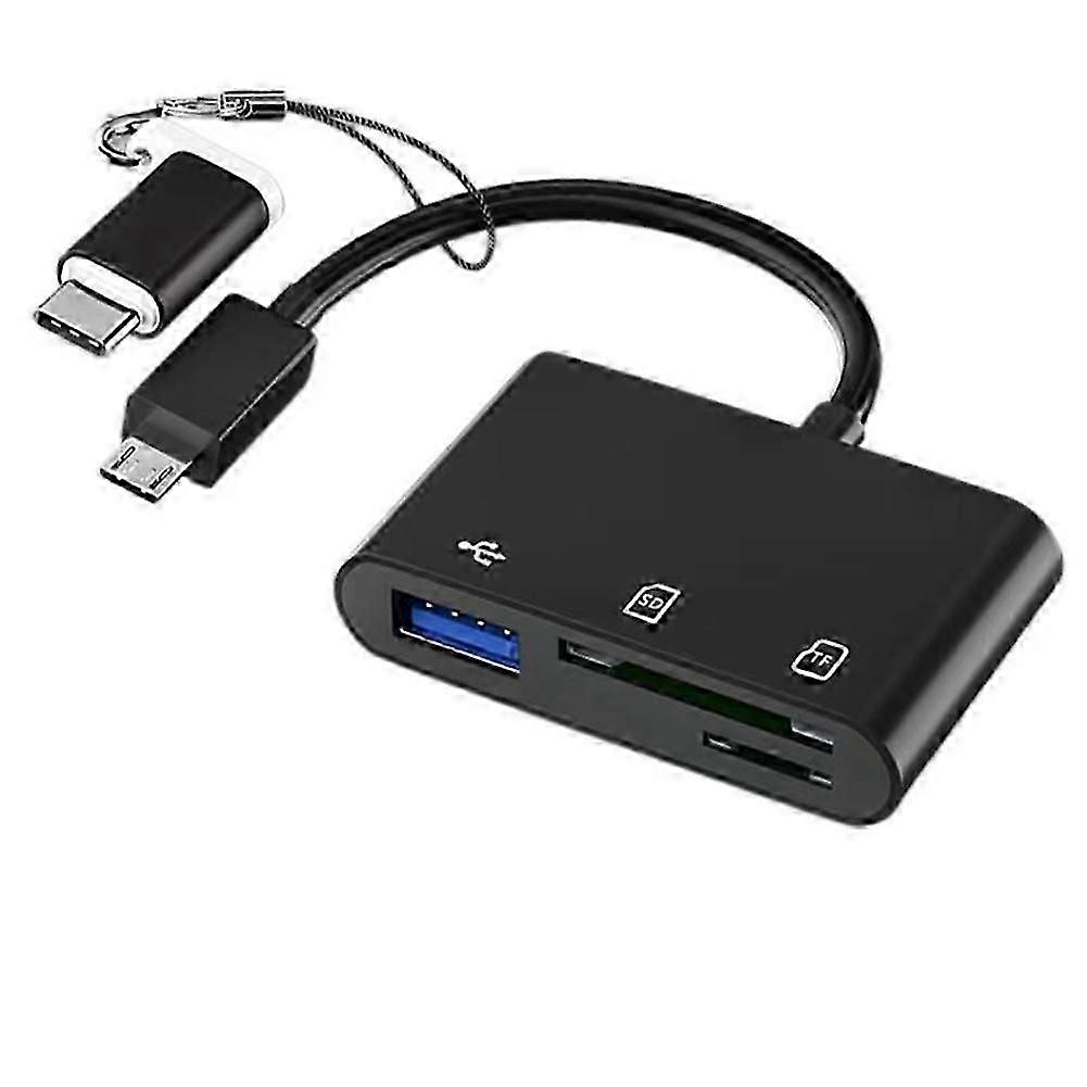 USB C SD Card Reader, Micro SD to Type C OTG Adapter for SDHC SDXC TF