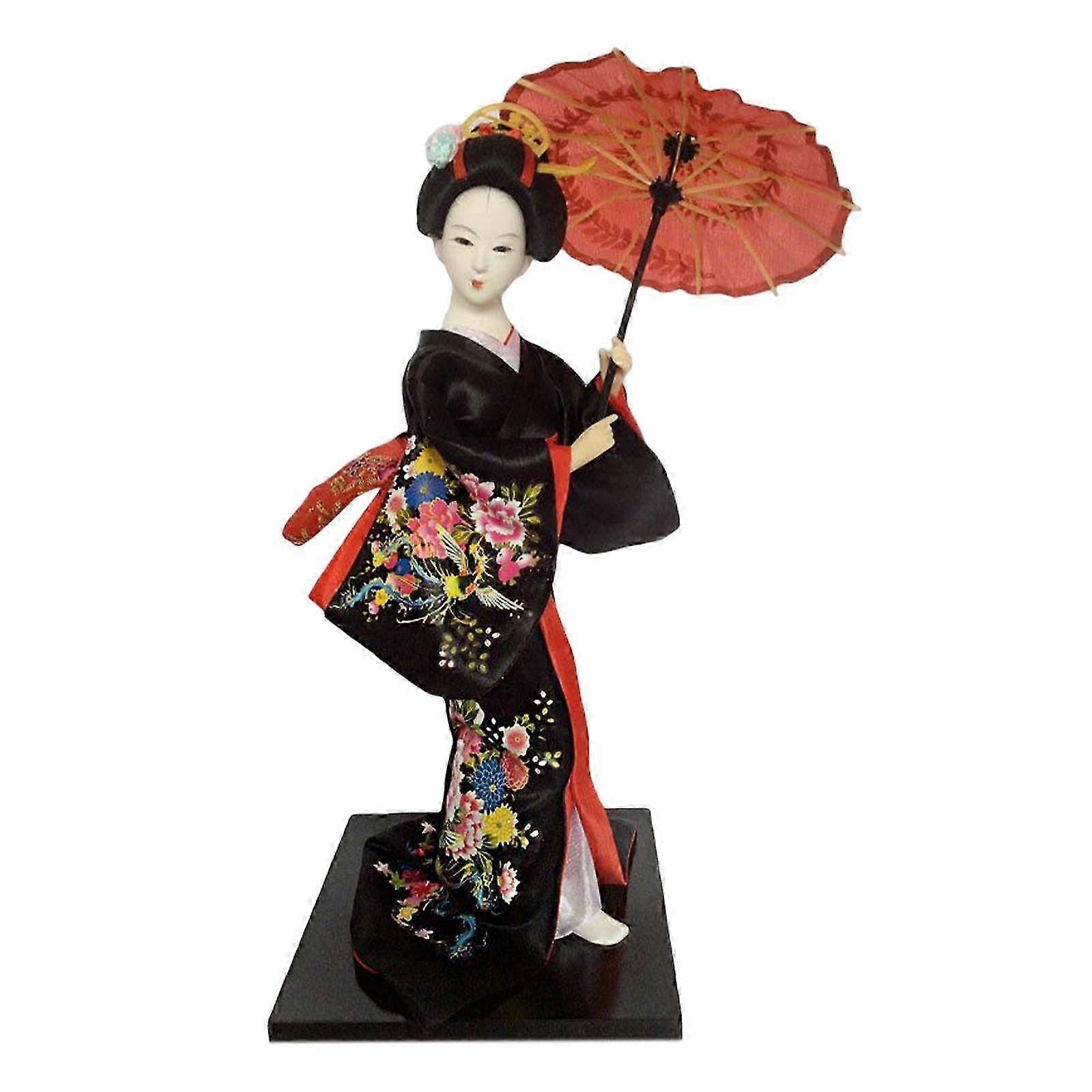 Boneca Geisha Japonesa de 12 Polegadas Decoração de Quarto Tradicional para Casa e Escritório