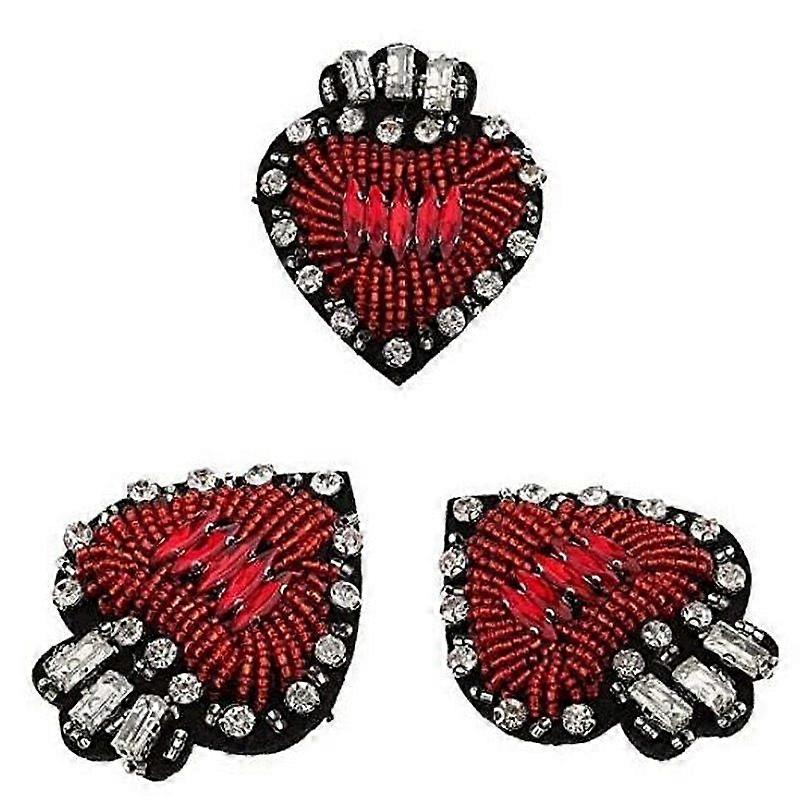 Beaded Rhinestone Cloth Patch DIY Fabric Applique Iron Patch For Apparel (Style A) (santanxing)