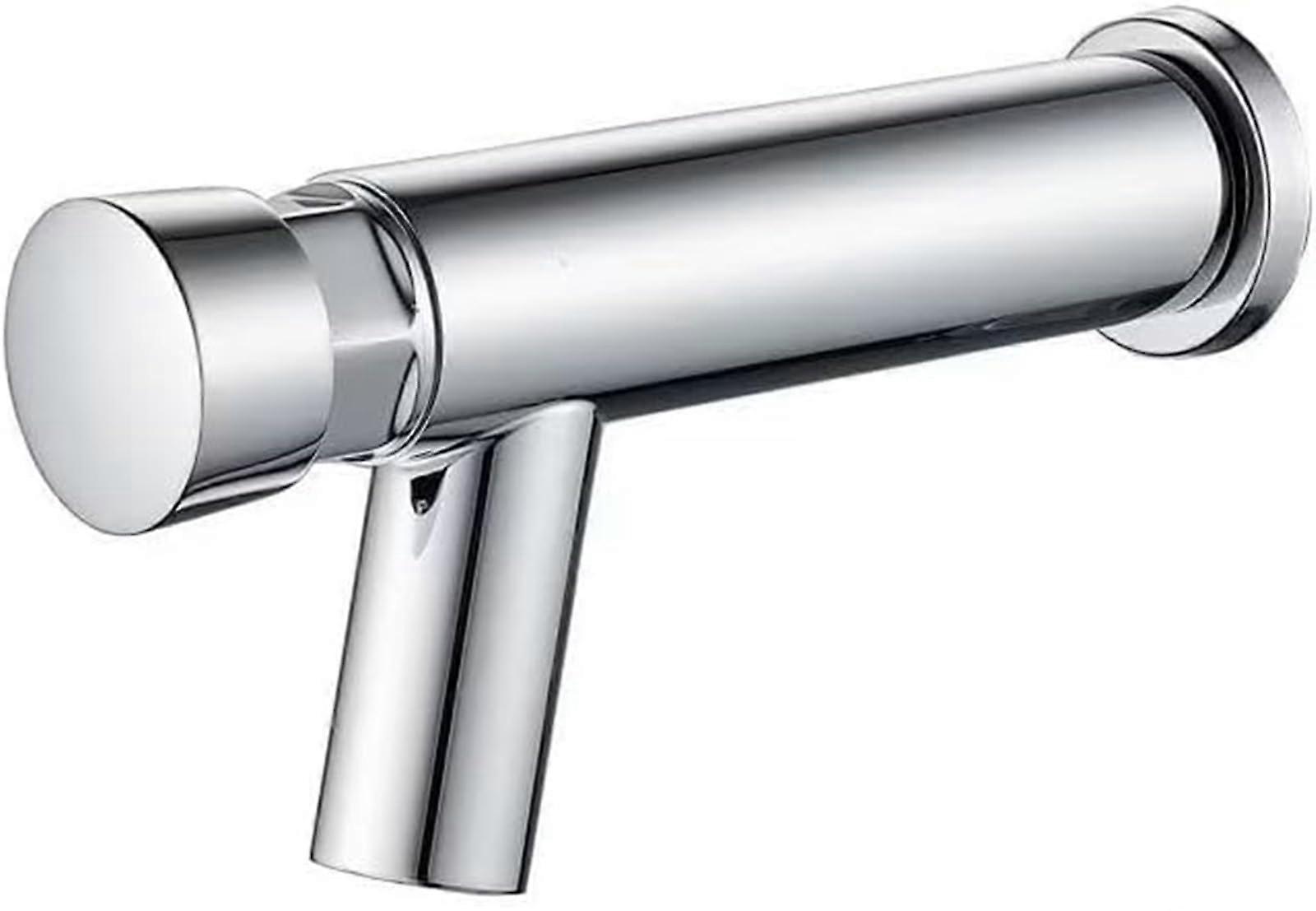 Wall Mounted Delay Faucet Kitchen Self Closing Saving Water Sink Brass Chrome Tap Bathroom Wash Basin Faucets,Time Delay Faucet