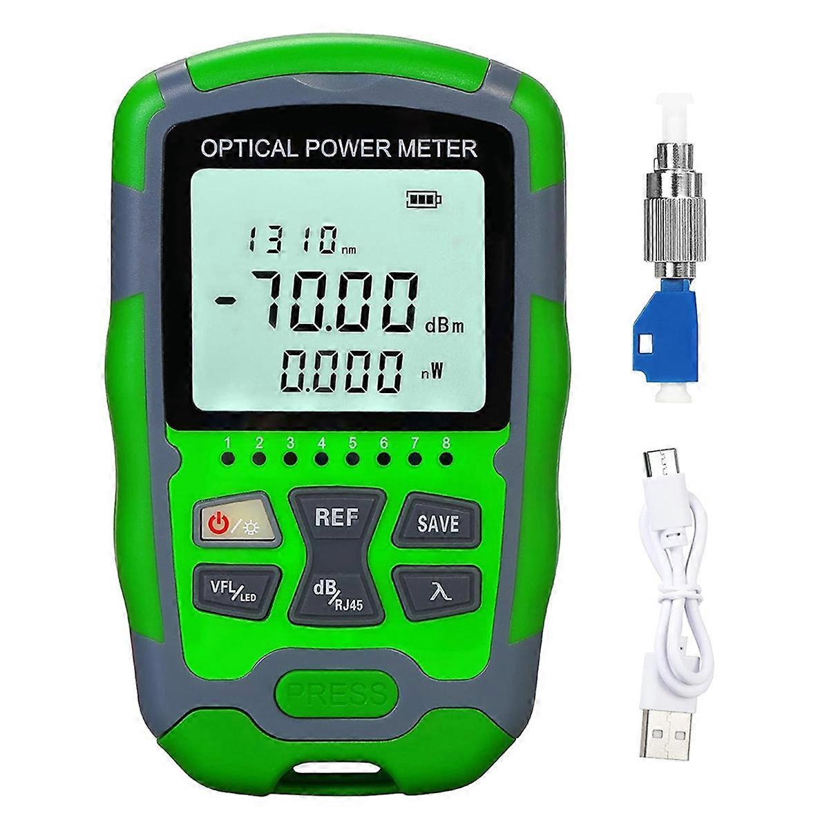 Rechargeable Portable Fiber Optic Cable Tester with RJ45 Network Testing MC70-VFL 30KM Fiber Optic Power Meter