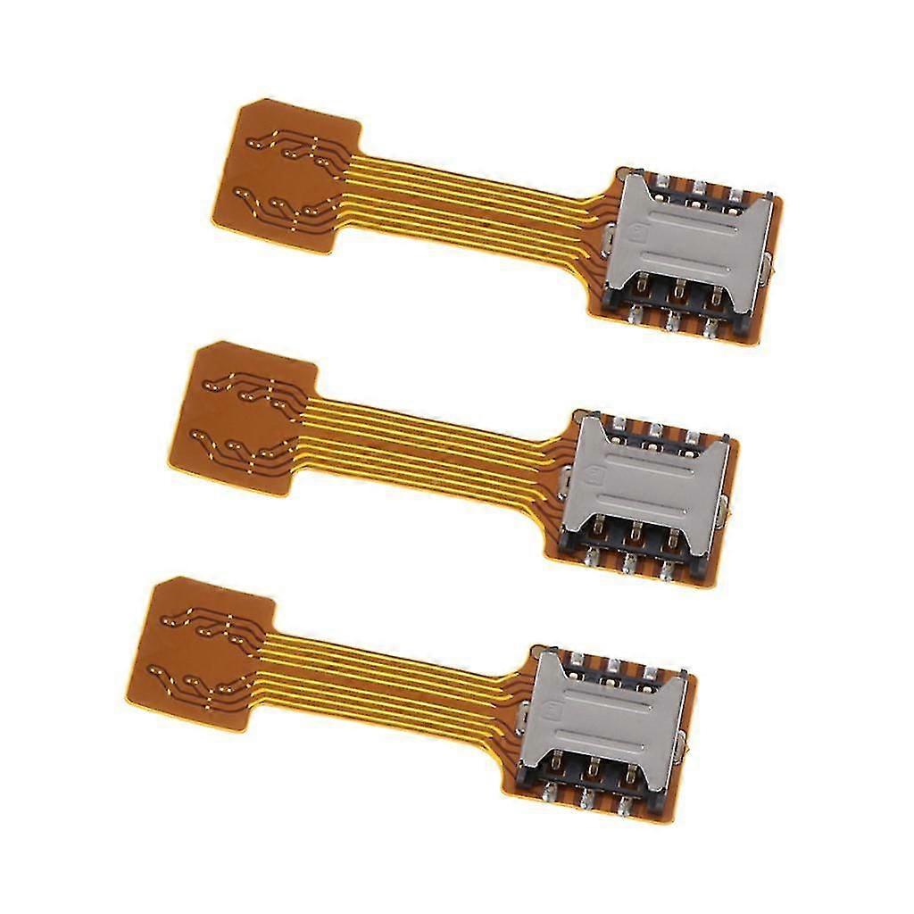 3x Mini Dual Sim Card Tf Card Adapter Extender For Samsung Android Nano Sim