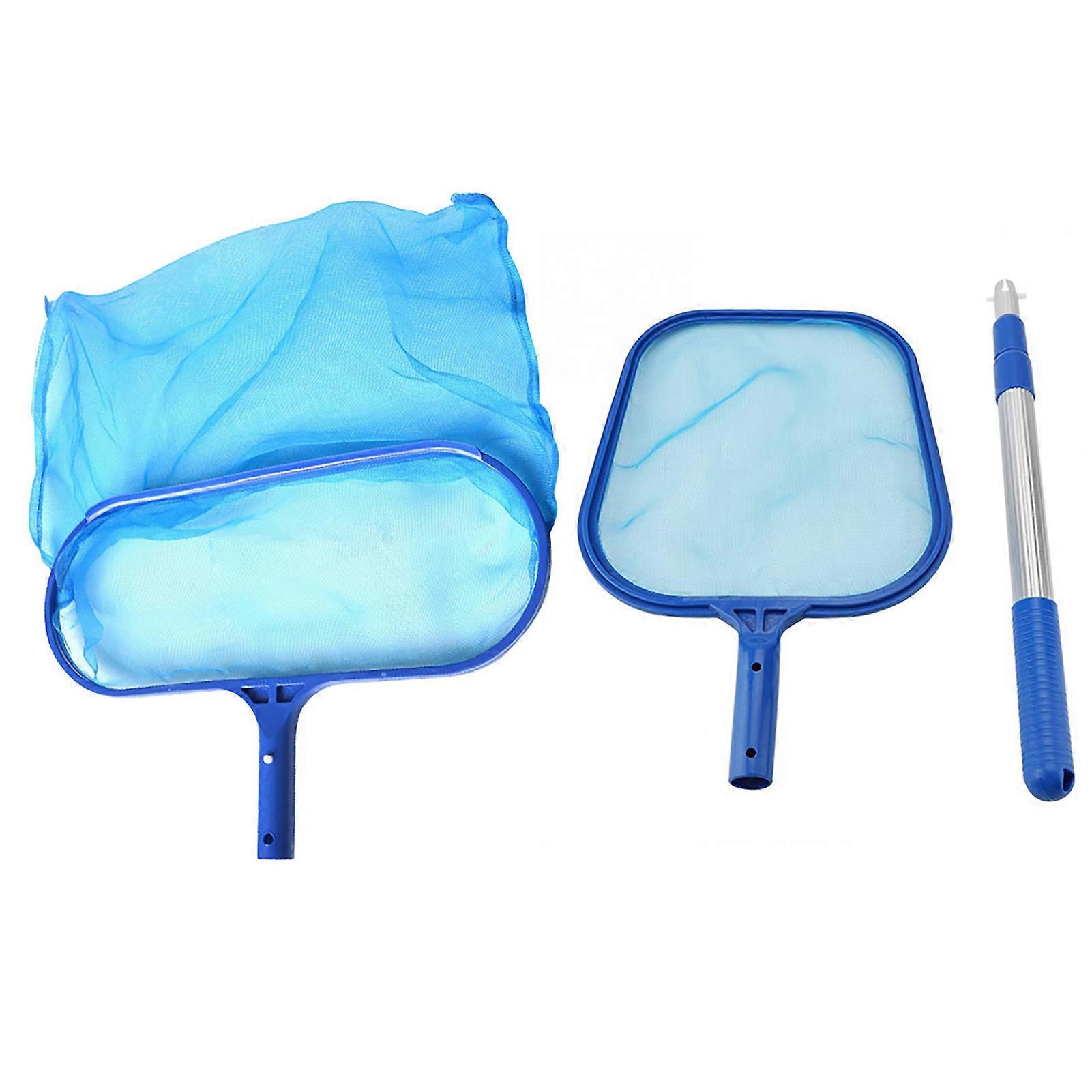 Swimming Pool Set Includes 1 Skimmer 1 Leaf with Mesh Net Bag 1 PCS Aluminum Telescopic Pole Cleaning Tool for Pools Spa