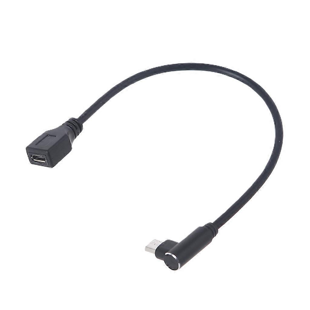 90 درجة مايكرو USB ذكر إلى أنثى تمديد كابل الحبل للهاتف المحمول والكمبيوتر اللوحي وأكثر من ذلك