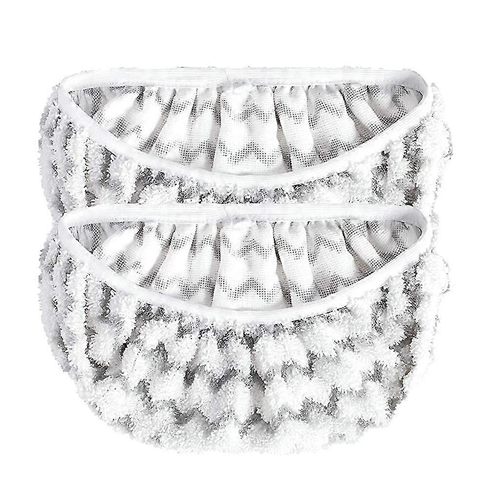 2 Pack Washable Reusable Microfiber Mop Pads for Sweeper Mops, Wet & Dry Cleaning