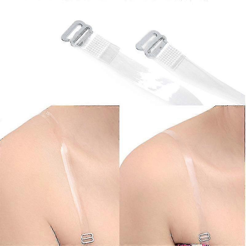 Invisible Soft Clear Bra Replacement Shoulder Straps - Non-slip Adjustable Soft Transparent 5 Pair