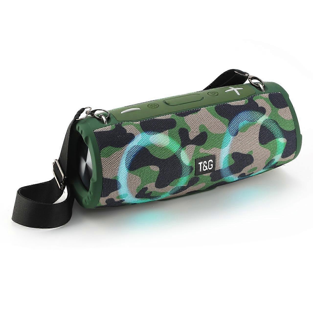 T&G TG676 Portable 30W High Volume Bluetooth-Compatible Speaker Colorful Light Bass Subwoofer