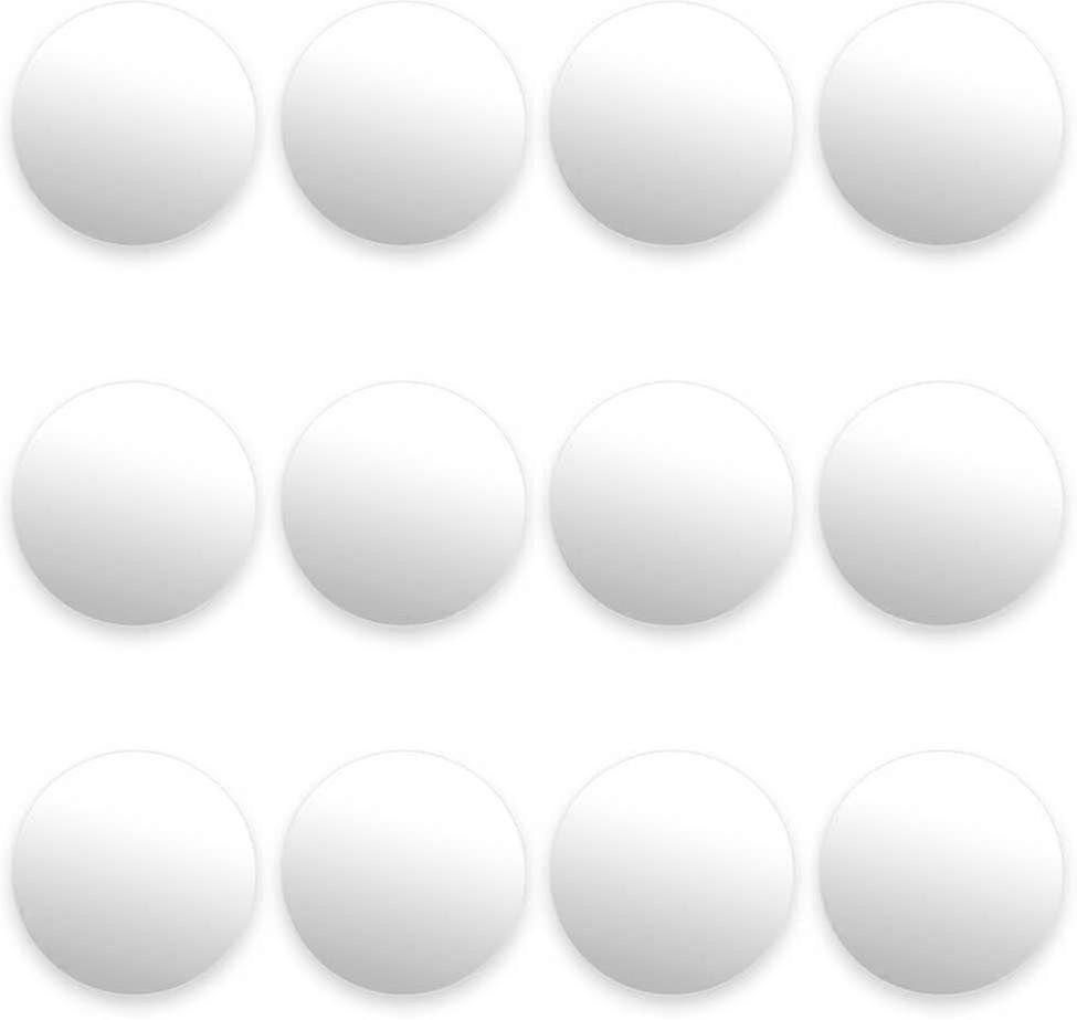 12 Pack Of Smooth White Foosballs For Classic Tabletop Soccer Game Balls - B
