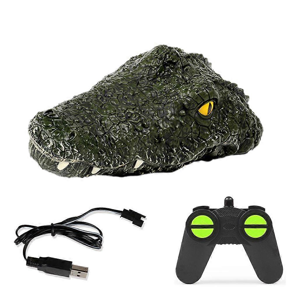 Alligator boat with USB (A)$ New cross-border 2.4G remote control charging alligator boat summer electric water floating toy animal boat speedboat