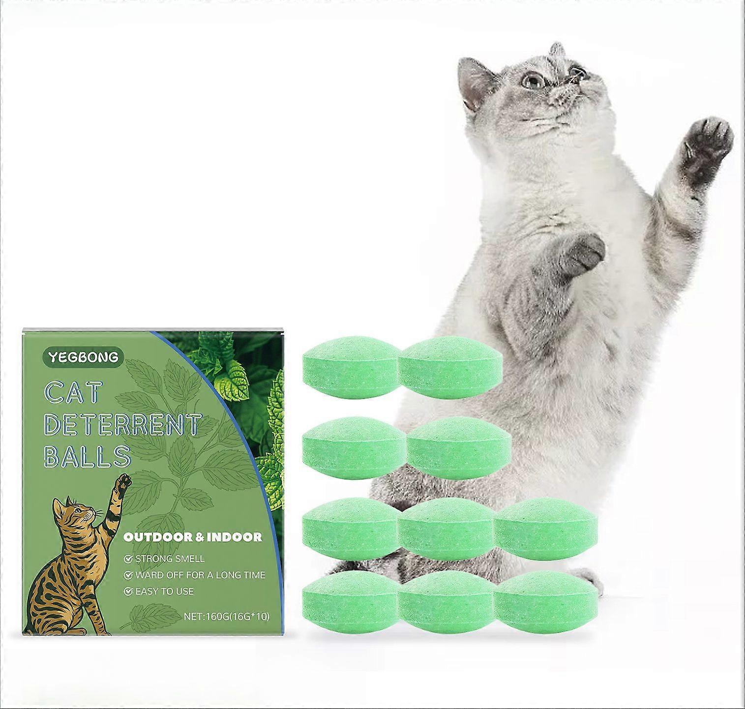 رادع القطط في الهواء الطلق ، طارد للقطط في الهواء الطلق وداخلي ، 10 عبوات من رادع القطط الطبيعي لإبعاد القطط عن العشب والفناء والحديقة وإبعاد القطط ، ضد