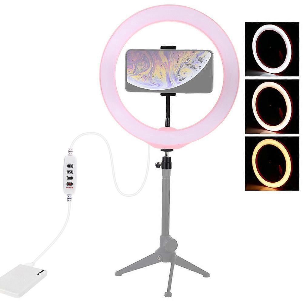 Dimmable LEDs Ring Light - 3 Color Modes & 360° Rotation for Selfie & Photography