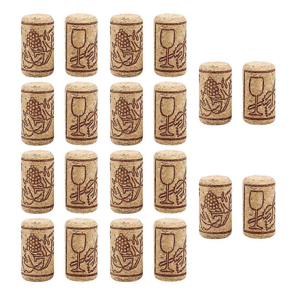 40Pcs Stoppers Beverage Stoppers with Patterns (Assorted Color)