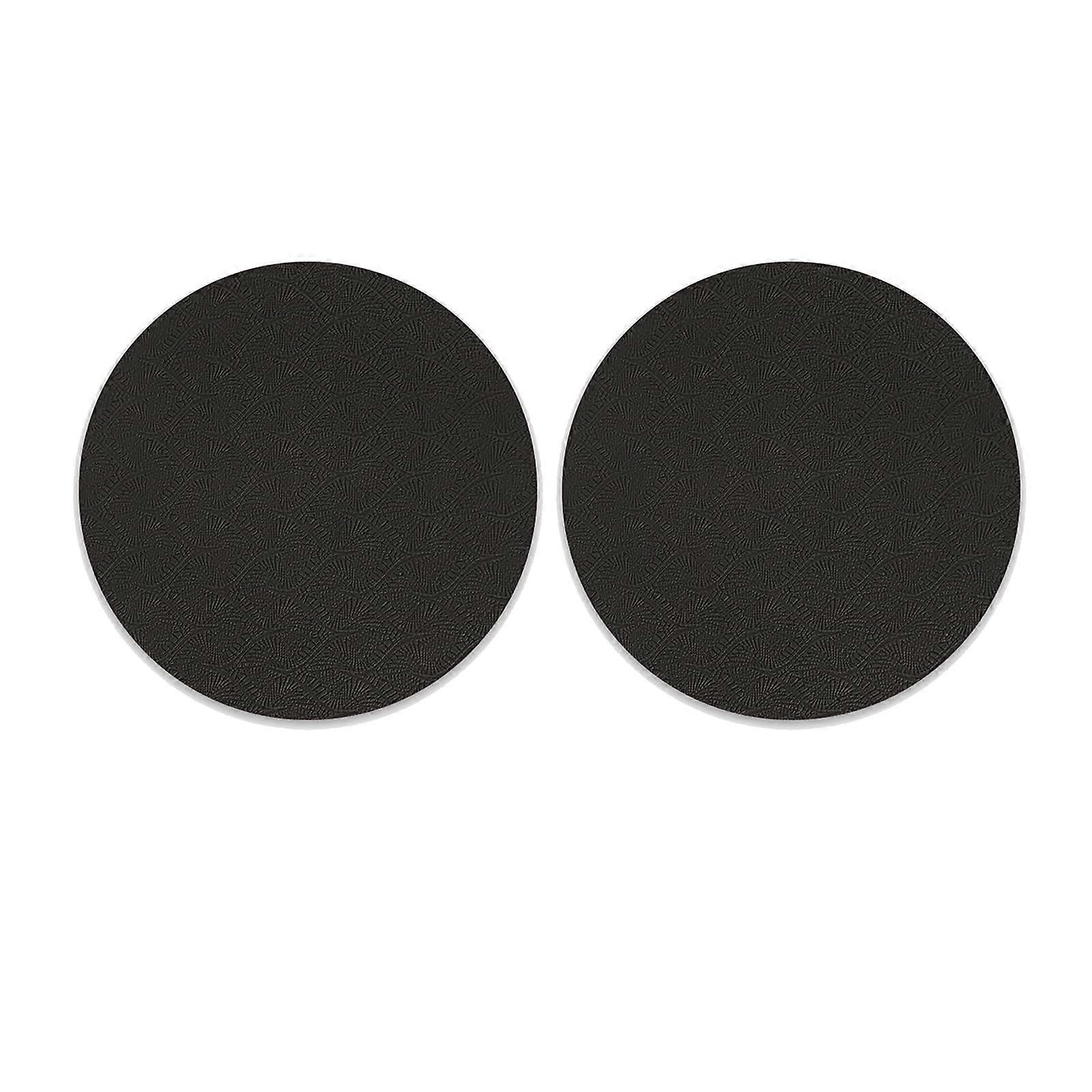 Exercise Mat for Joint Pain Relief - Black Pilates Mat with Knee and Elbow Cushions for Outdoor Floor Training
