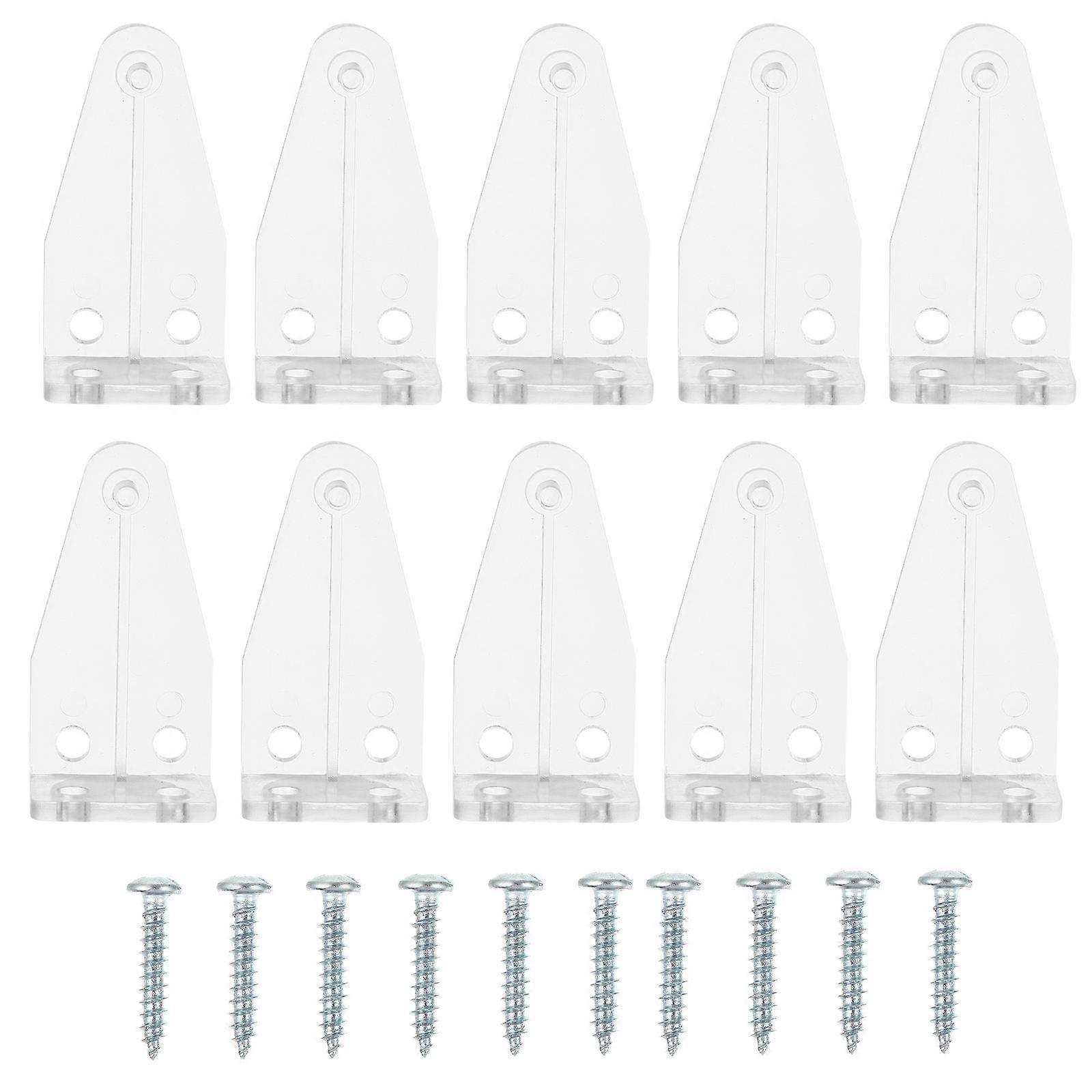 Plastic Blinds Bottom Rail Hold Down Brackets 10pcs Transparent Lightweight Curtain Holder Clips for Easy Installation and Various Styles