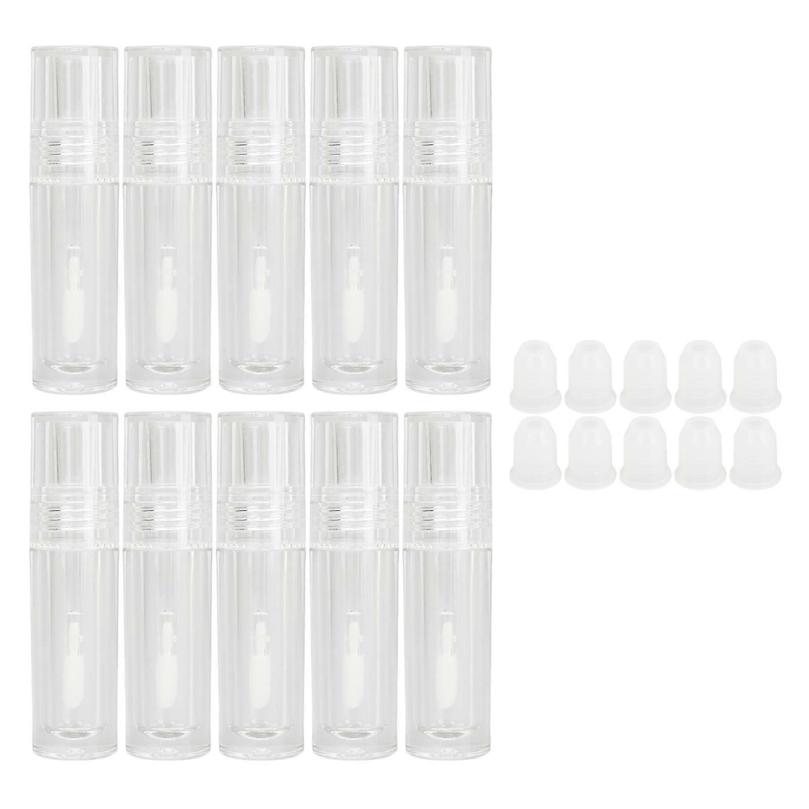 10pcs 2ml Empty Lip Gloss Tubes Clear Leak Proof Refillable Cosmetic Containers