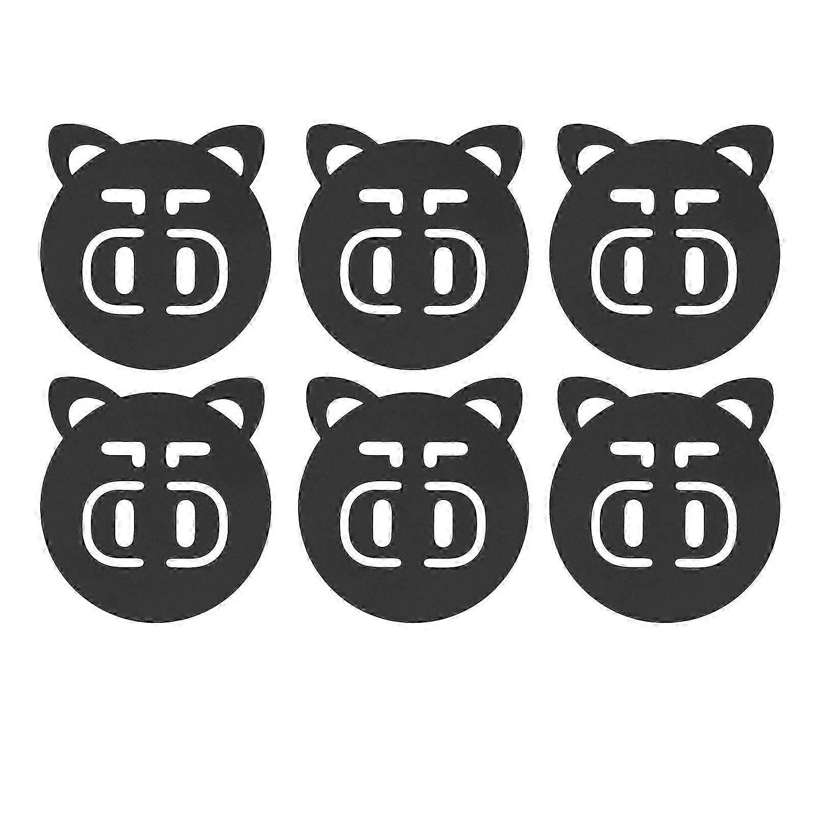 ホームキッチンバー用の6pcsメタルカートゥーンアニマルコースター