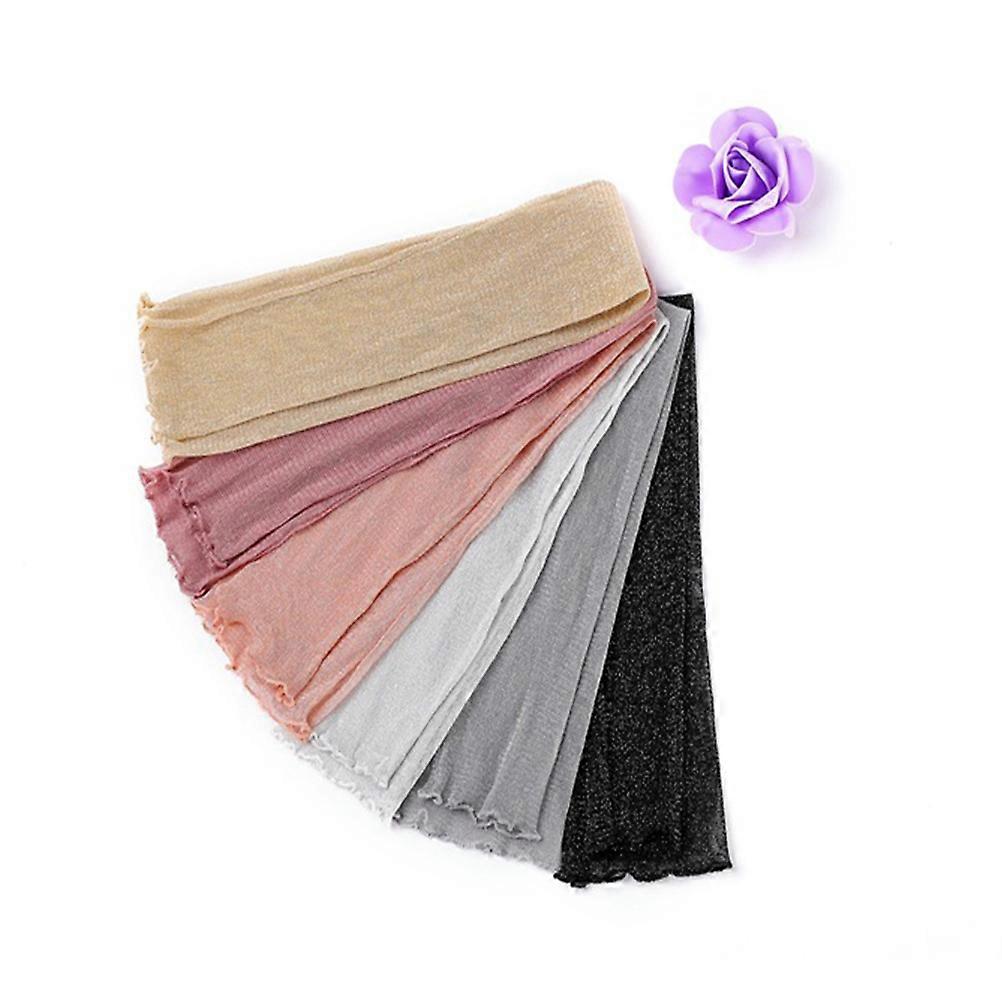 Ice Silk Elbow Sleeves UV Arm Covers for Men Women – Elastic Stretchy Sports Compression Braces with Non Slip Silicone Strips for Outdoor Sun