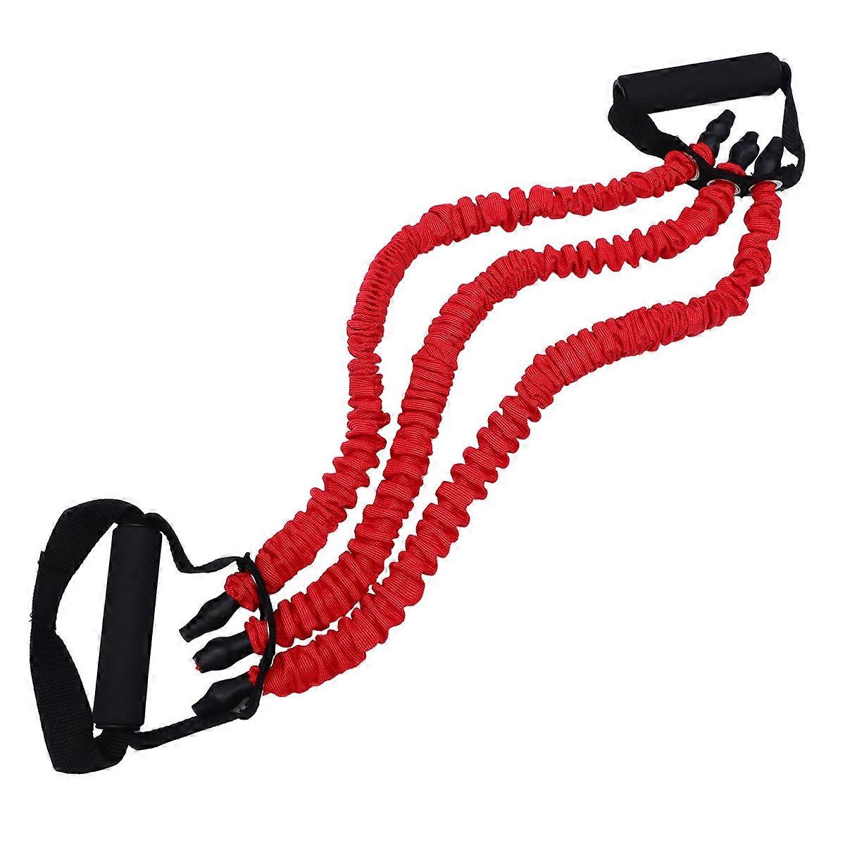 Chest Expander Muscle Training Equipments for Adults Indoor Exercise Red 3x15 Pounds 1 Set