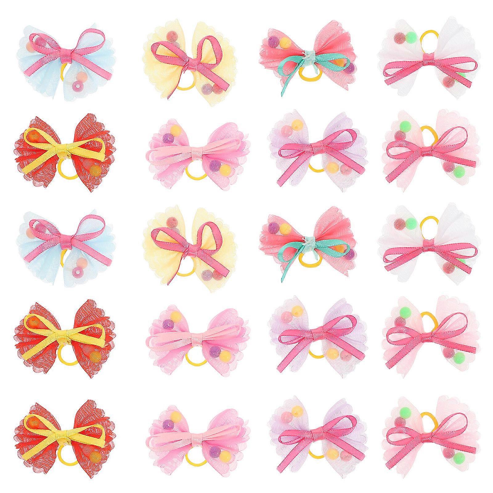 50pcs Adorable Dog Bows – Lightweight, Wear Resistant Pet Hair Accessories for Cats, Rabbits – Delicate Grooming Bowties for Festival & Everyday Use