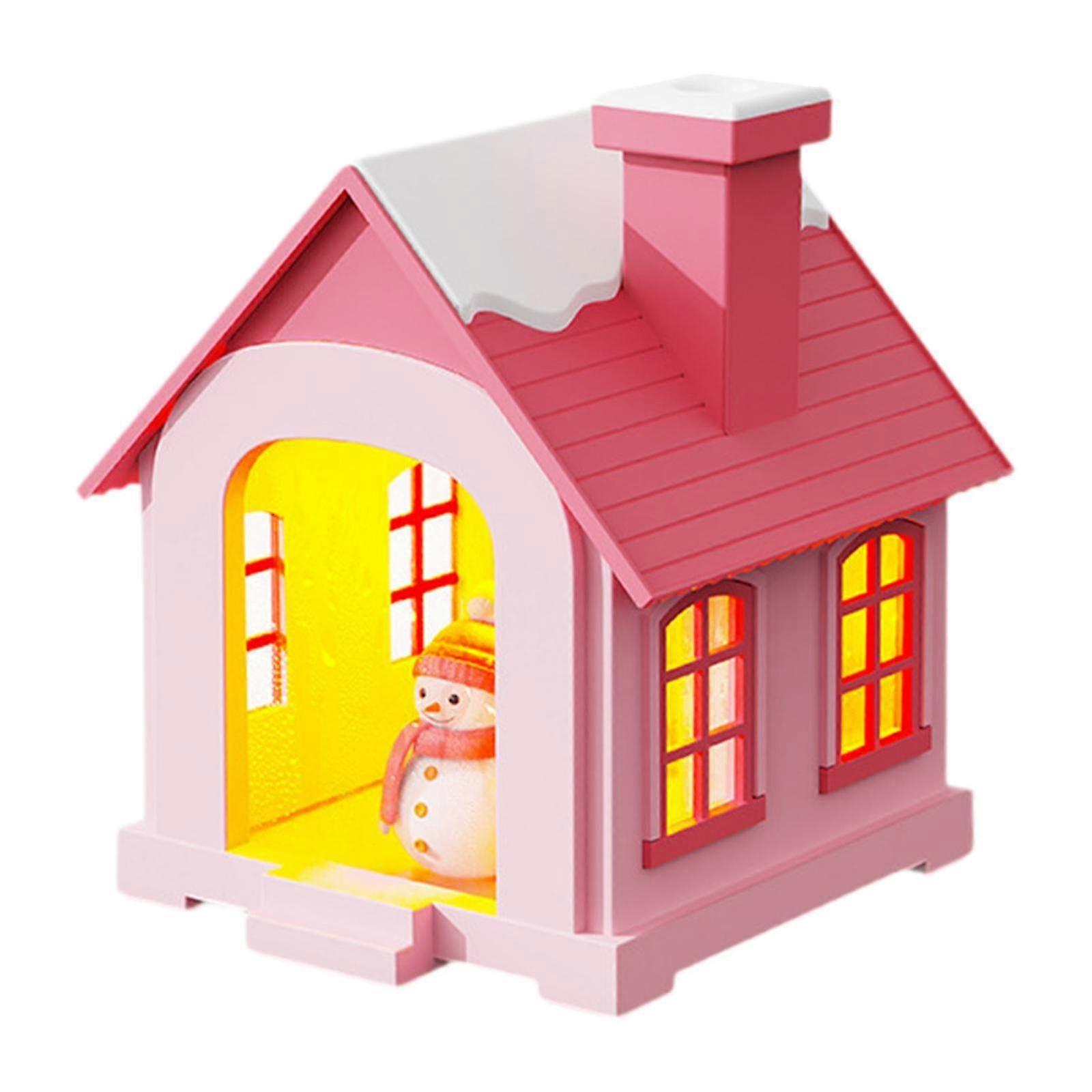 House Shaped Misting Humidifier for Personal Use, Ideal for Travel and Desktop Decor in Soft Pink Color