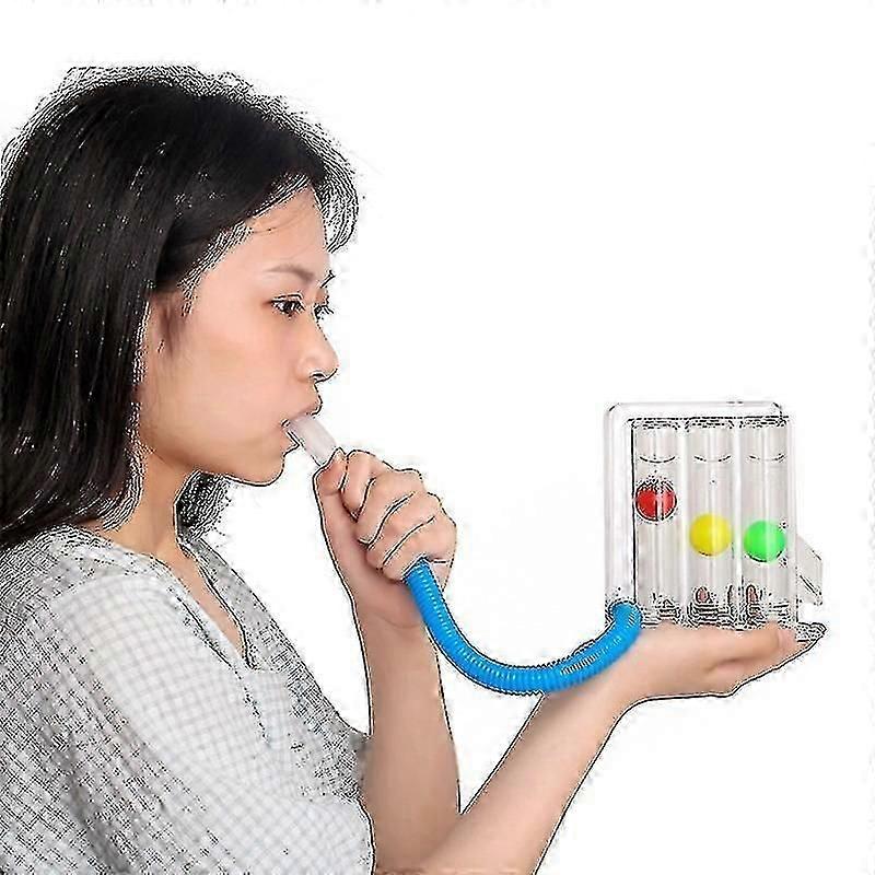3 Balls Breathing Exerciser Lung Function Improvement Trainer Respiratory Spirometry Breath Measurement System