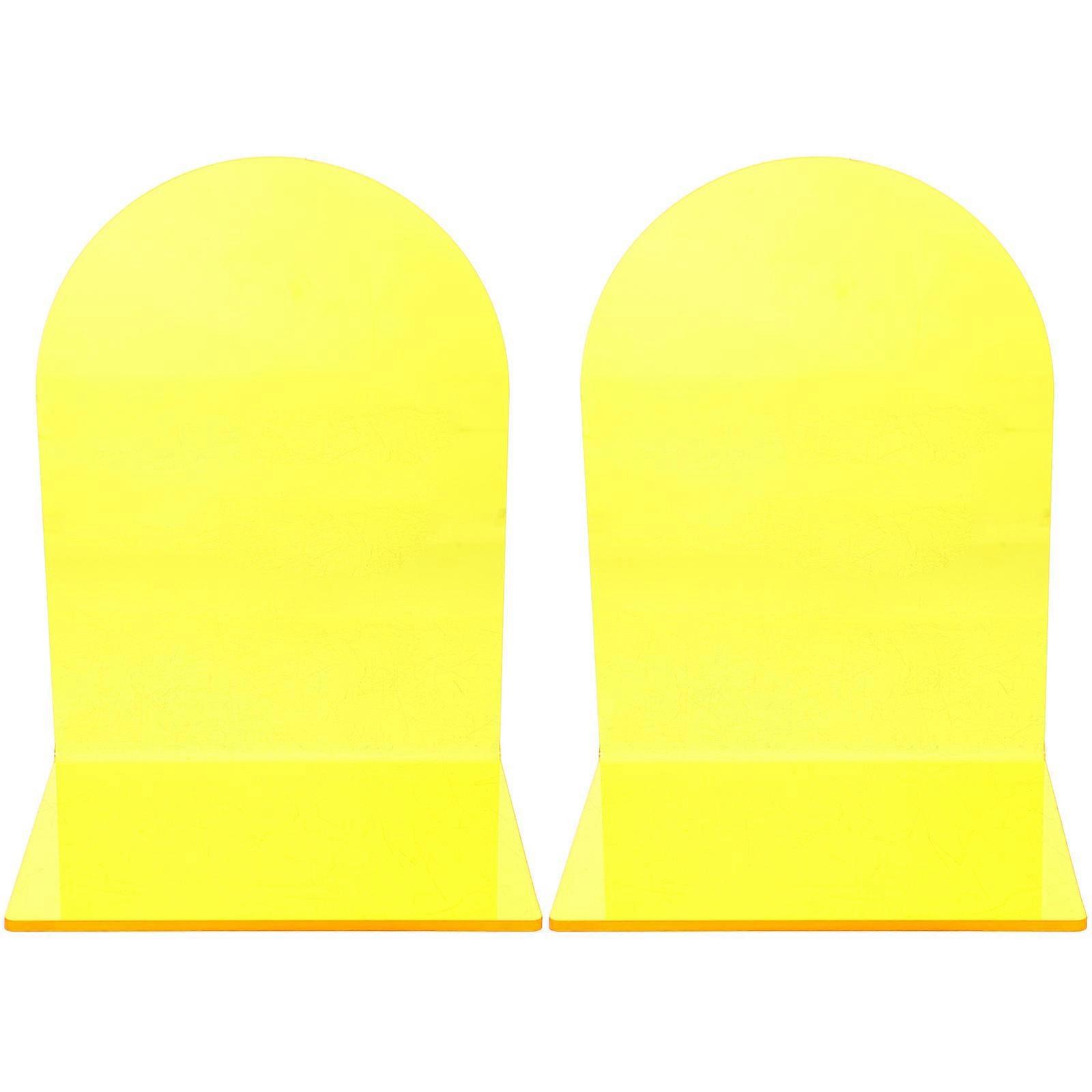 Book Easel Acrylic Clear Bookend for Books Magazines Home Office 15.5X12X10CM 2Pcs