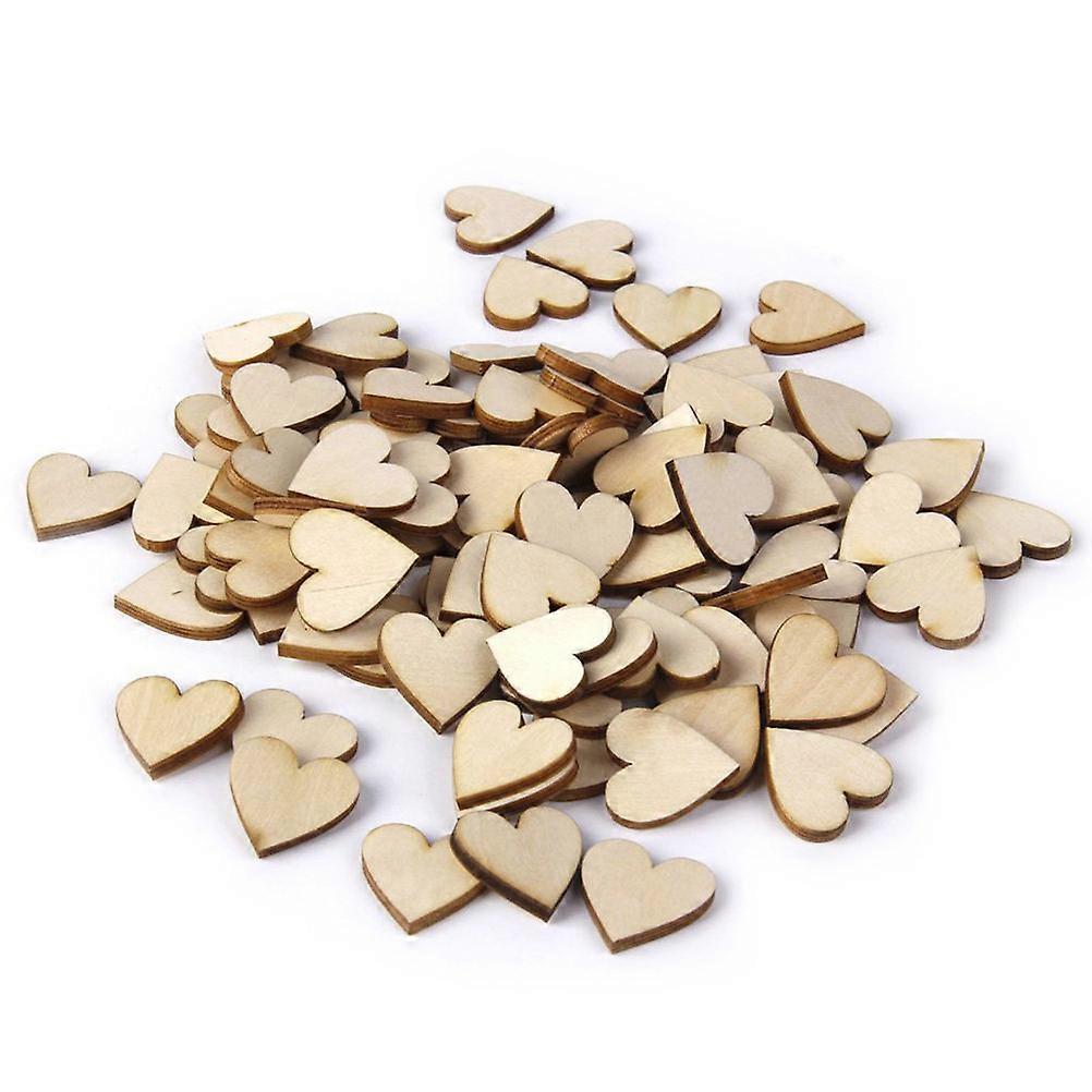 50pcs Natural Heart Wood Slices for DIY Crafts, Smooth Finish Log Discs for Scrapbooking, Decoration and Embellishments