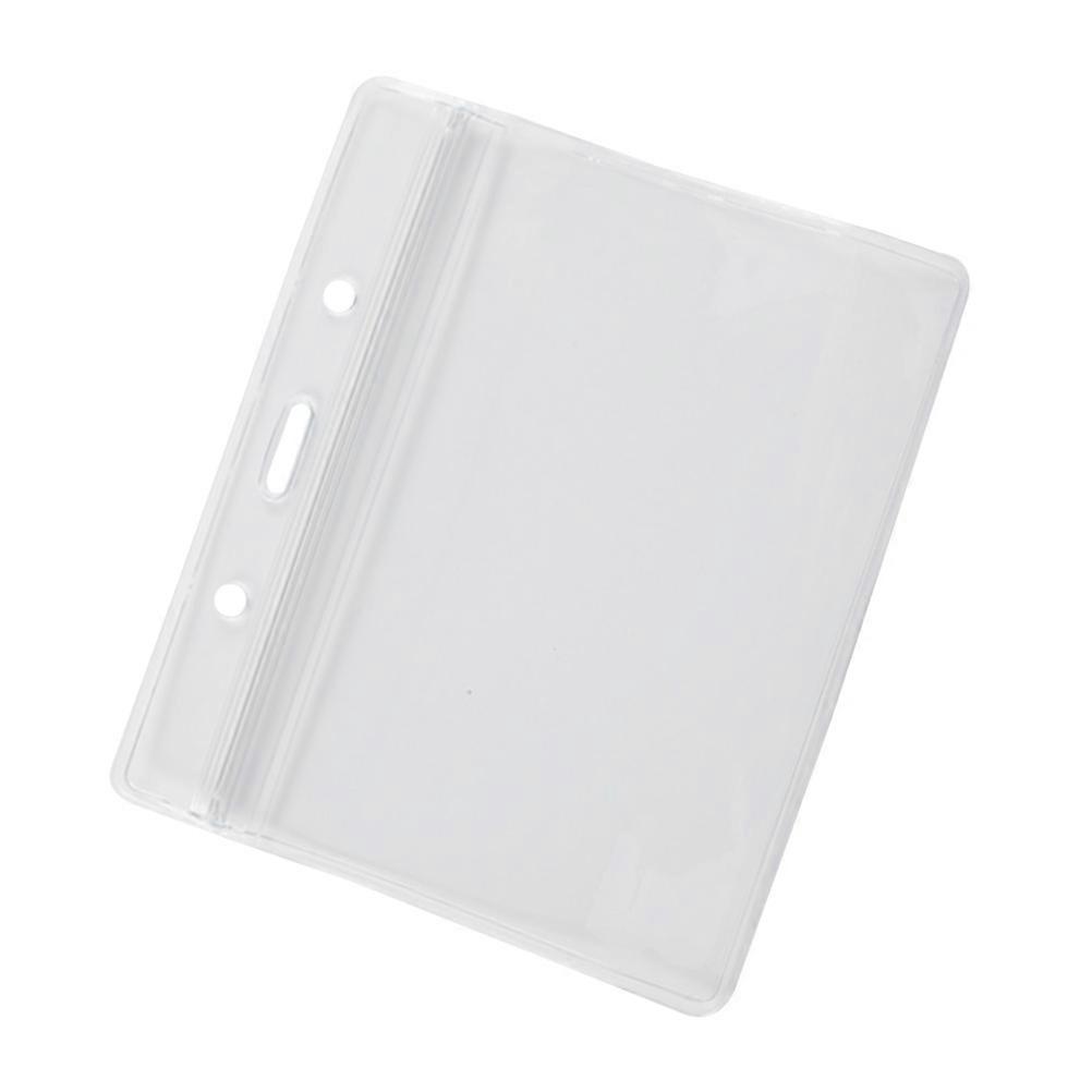 Work Badge Holder Transparent Horizontal Card Organizer for Office School Social Events 100Pack