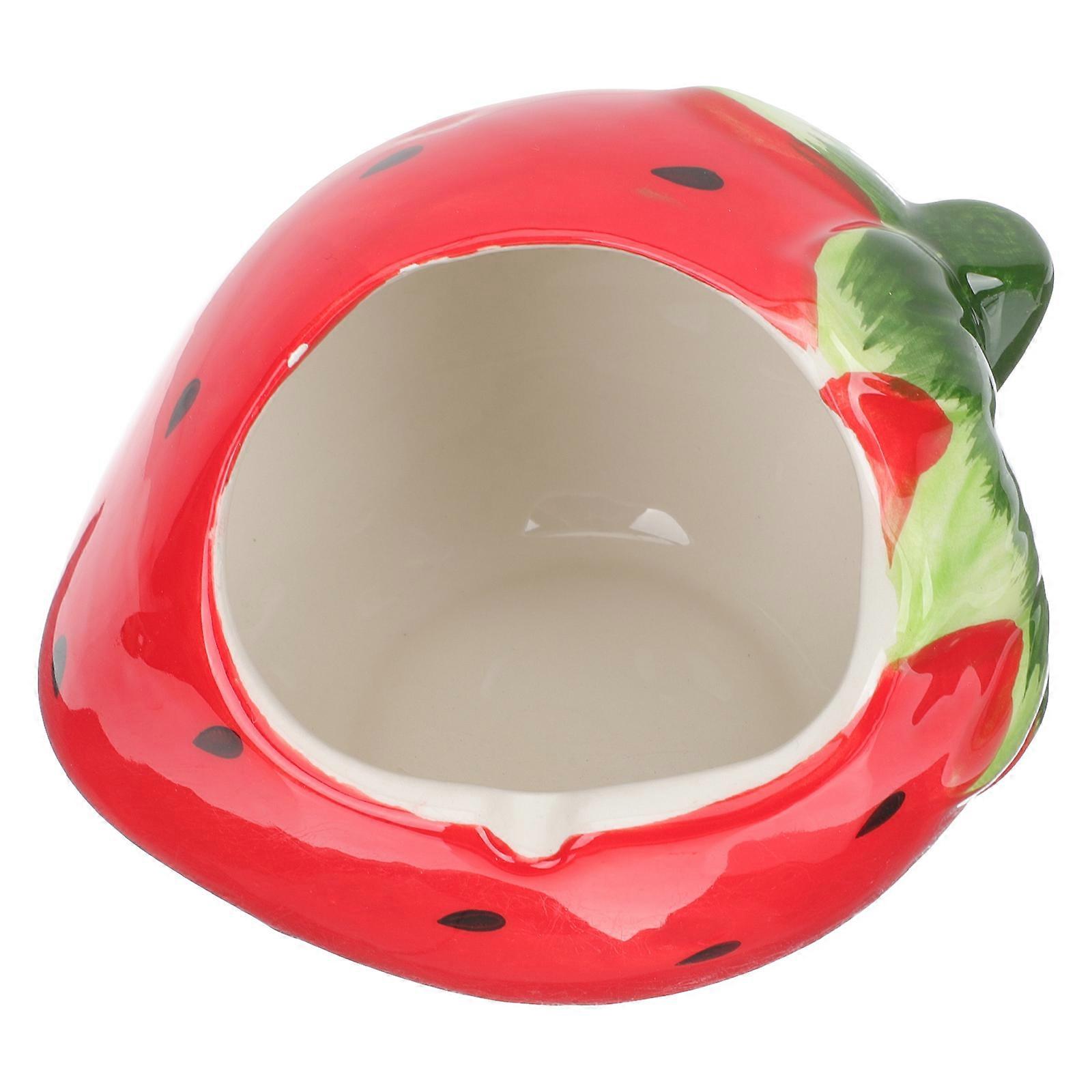 Ceramic Strawberry Design Candle Holder – Lightweight Home Decor Centerpiece for Romantic Occasions