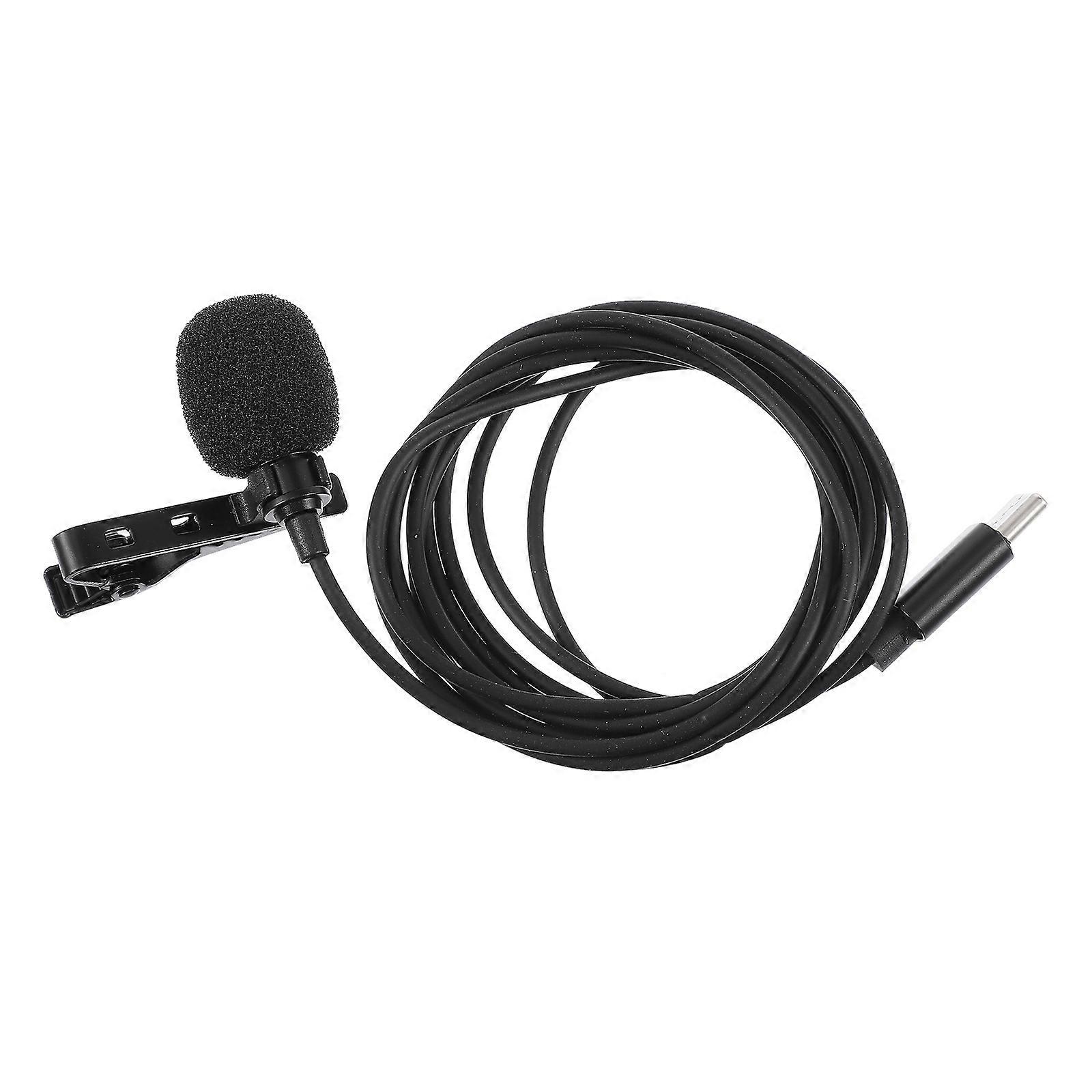 Wired Lavalier Microphone Usb C For Recording With 148Cm Cable Length And 360 Degree Omnidirectional Pickup 1Pcs