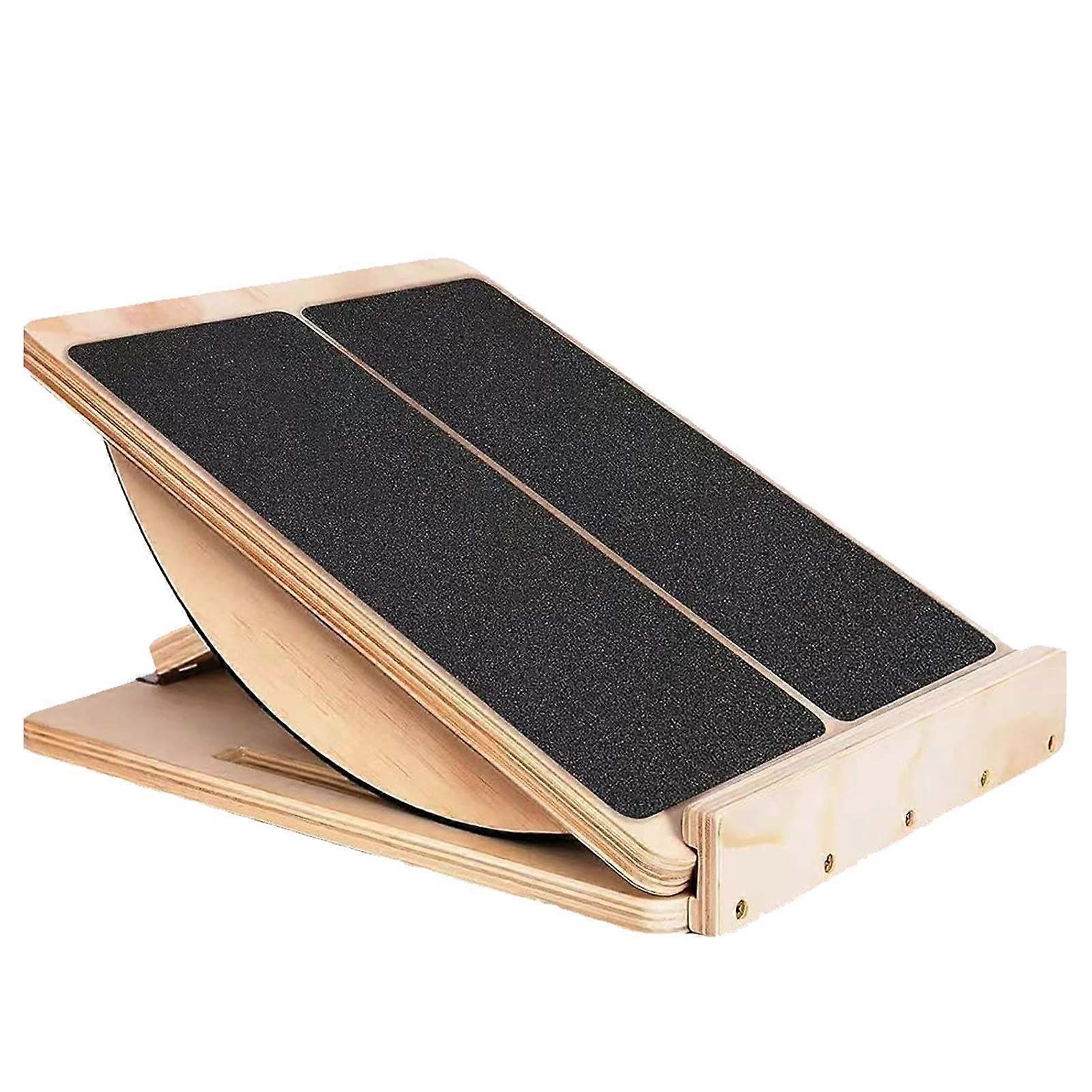 Calf Incline Board NonSlip Squat Slant Board Adjustable Solid Wood Slant Board