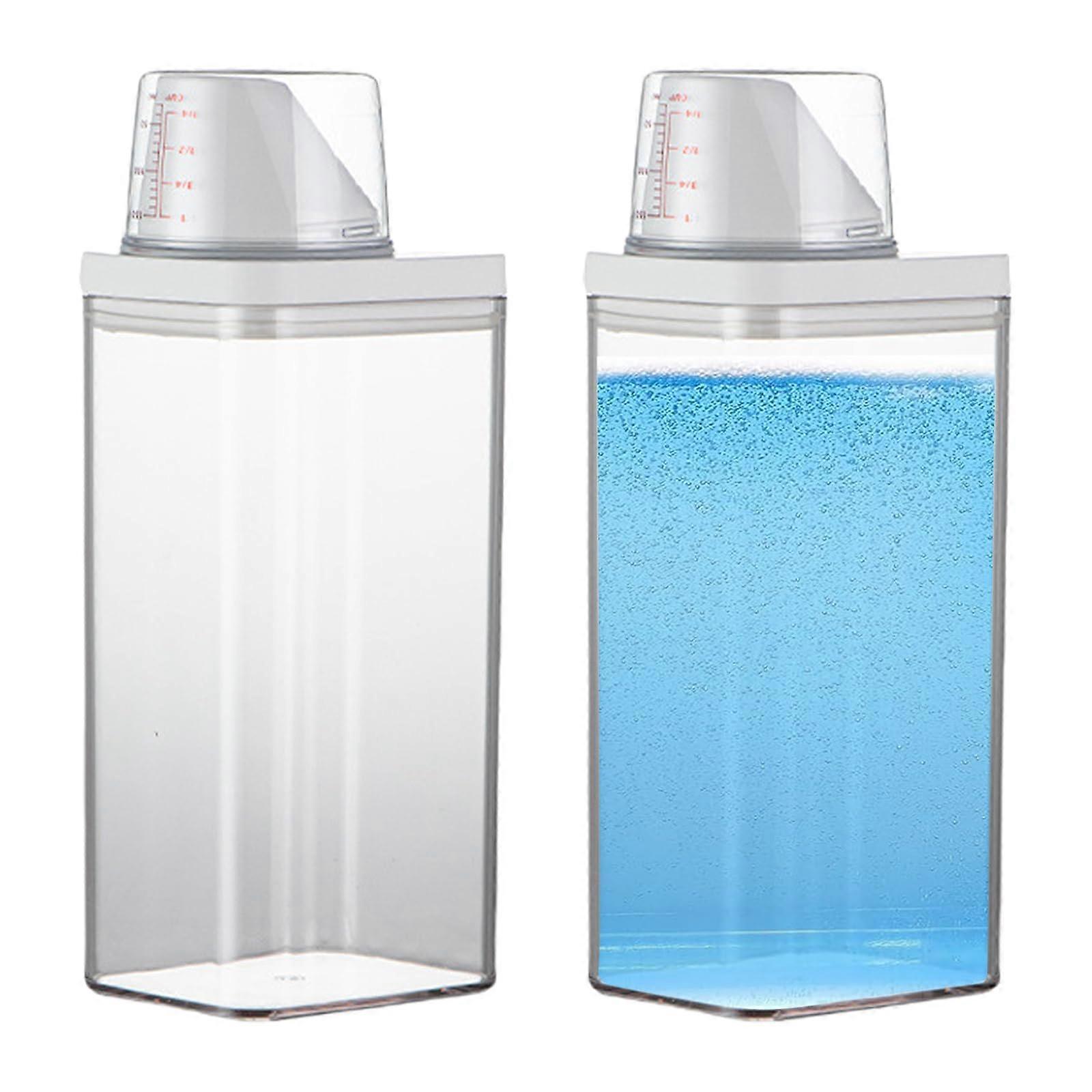 1500 ml Laundry Detergent Dispenser With Measuring Cup, 2-Piece Set, Airtight Powder Box, Model FL-HXY-1500ml XYFB2PC