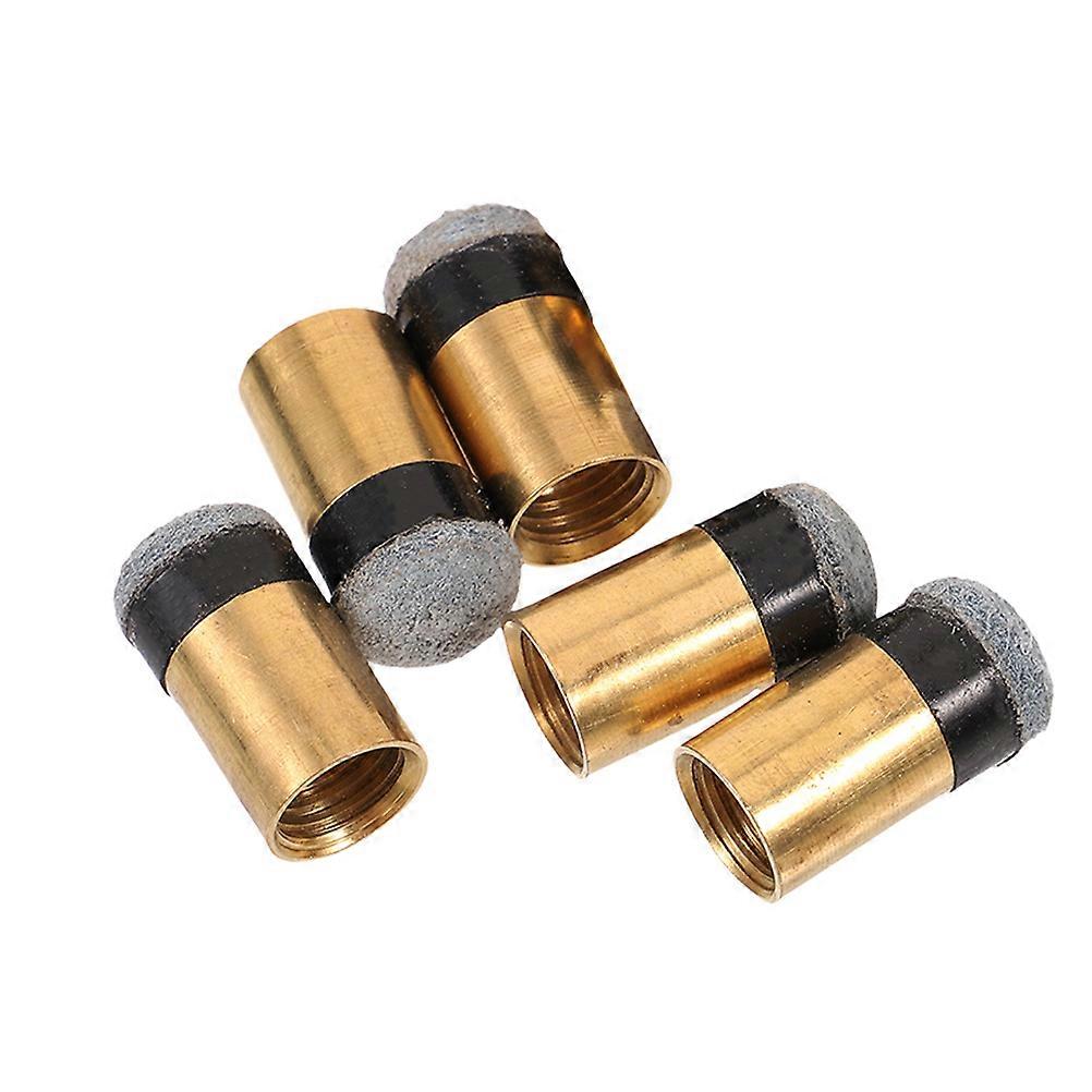 Remplacement de l’embout de queue de billard Doré 2.50X2.50X1.00cm Solution 5Pcs