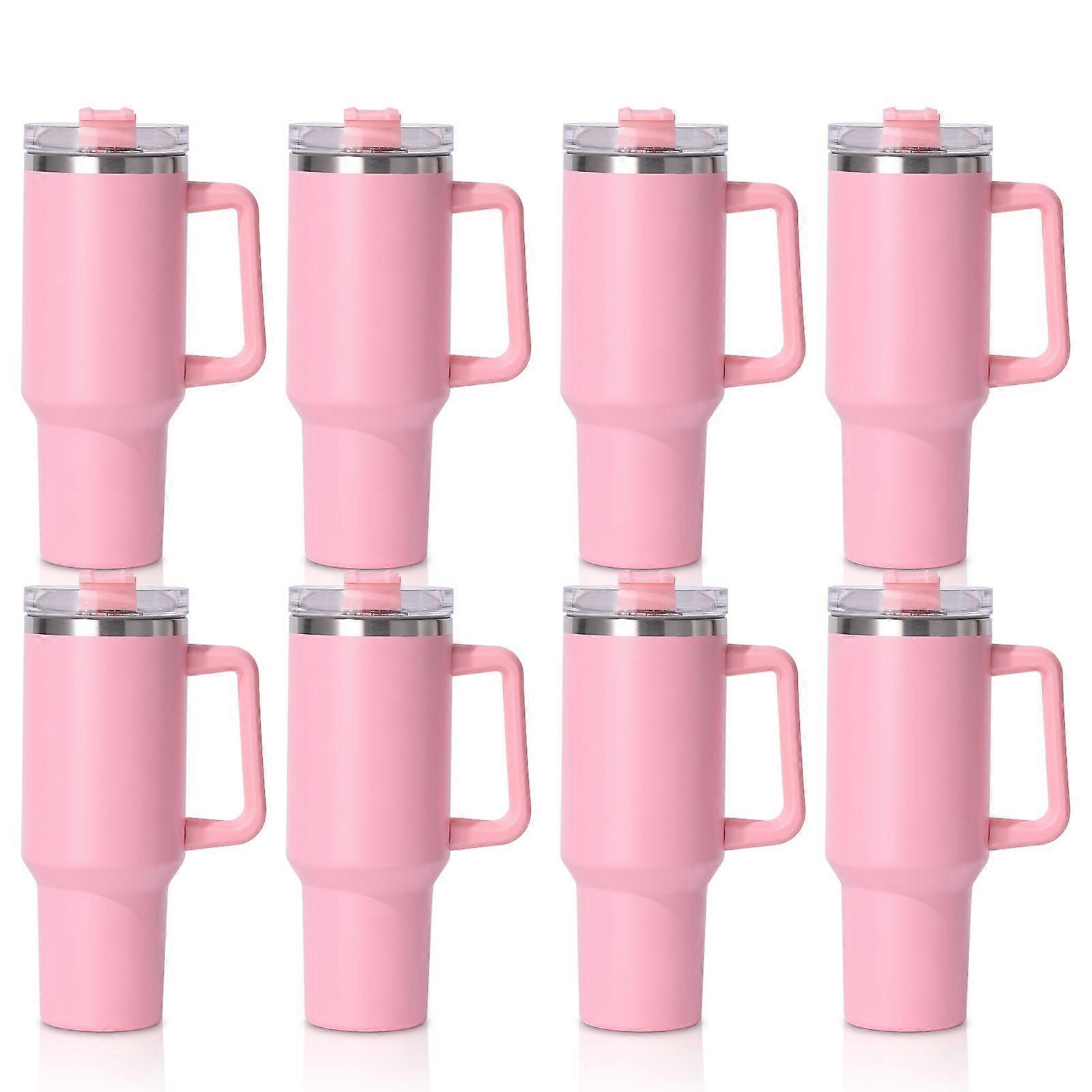 8PCS 40oz Insulated Tumbler ~ 304 Stainless Steel Travel Mug with Lid & Straw MK07269