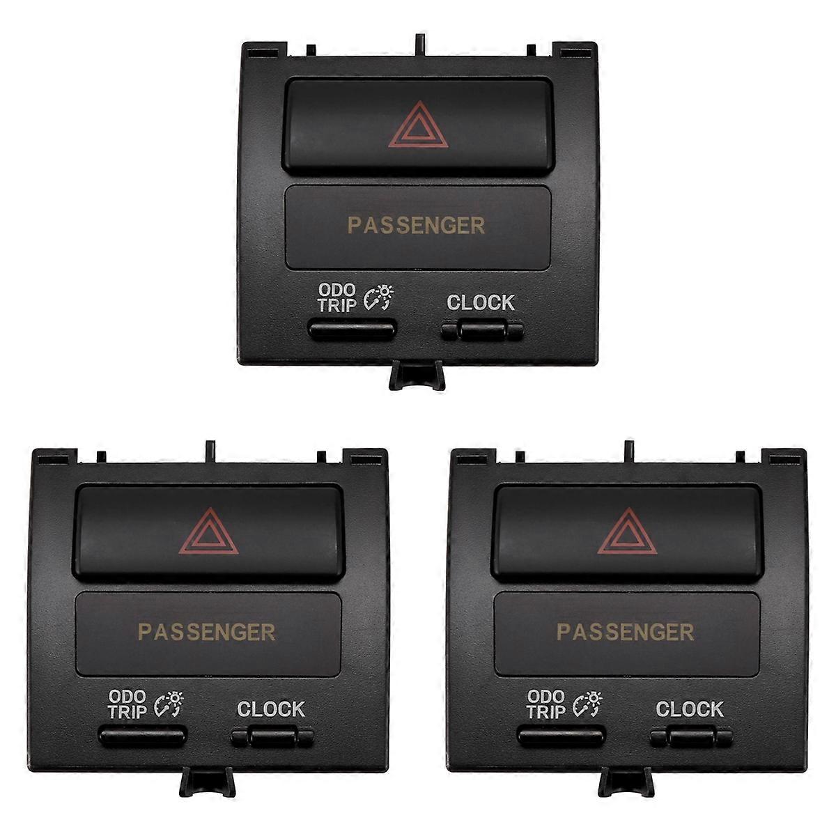 3X Auto Armaturenbrett Notschalter Knopf Montage Doppelter Blinkknopf Warnung Llight Button für Vios