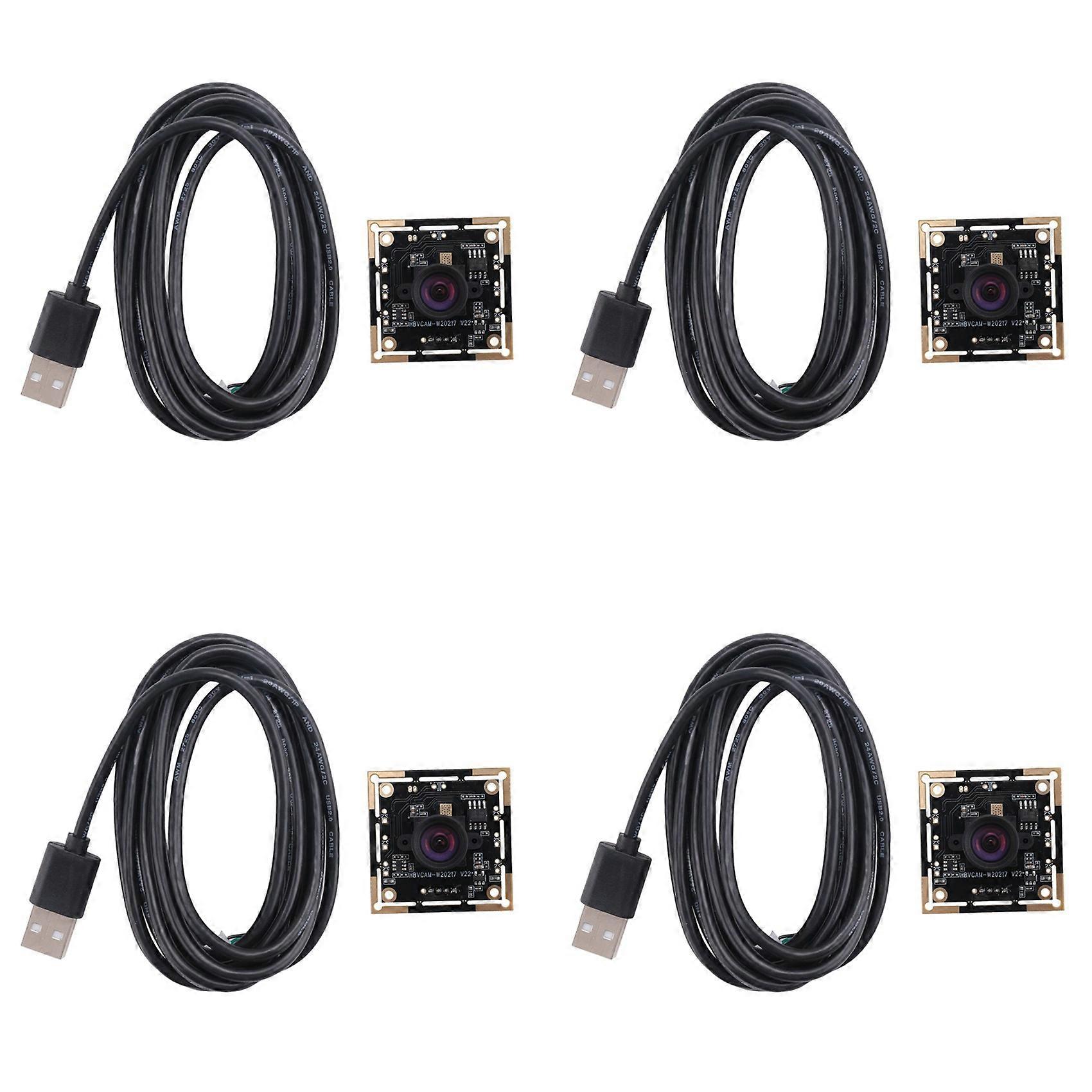 4X OV9732 1MP Camera Module 100 Degree MJPG/YUY2 Adjustable Manual Focus 1280X720 PCB Board with 2M