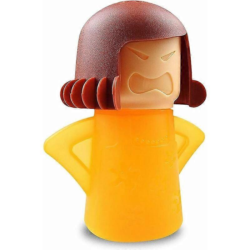Angry Mama Steam Cleaner - מנקה מיקרוגל מתאים למטבח, מקרר, צהוב, 1 יחידה-