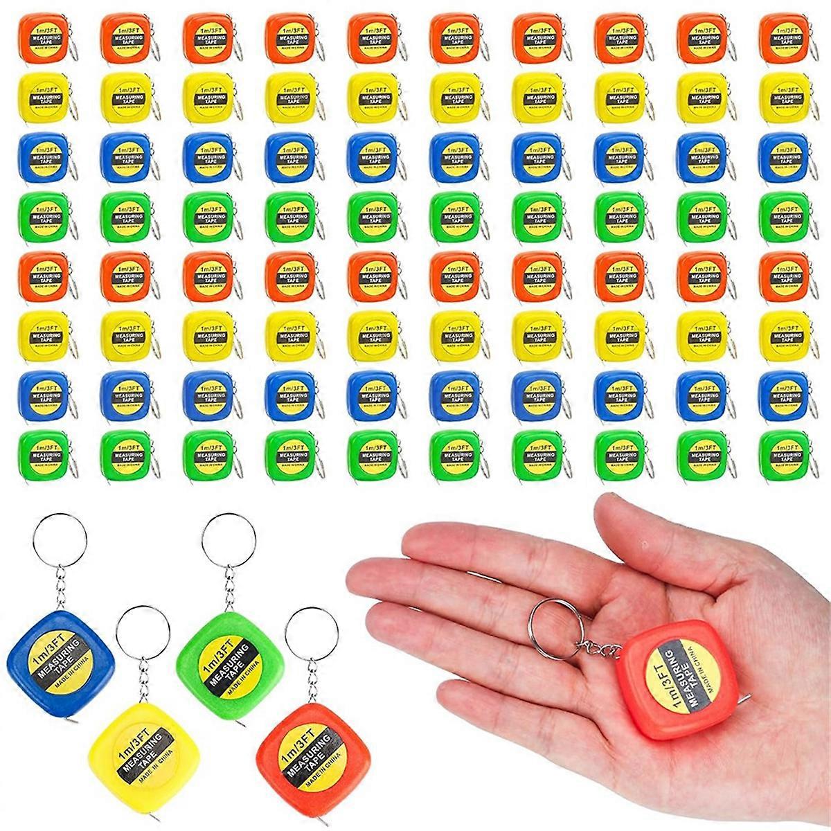 80 PCS Keychain Tape Measure Small Tape Measure Keychains