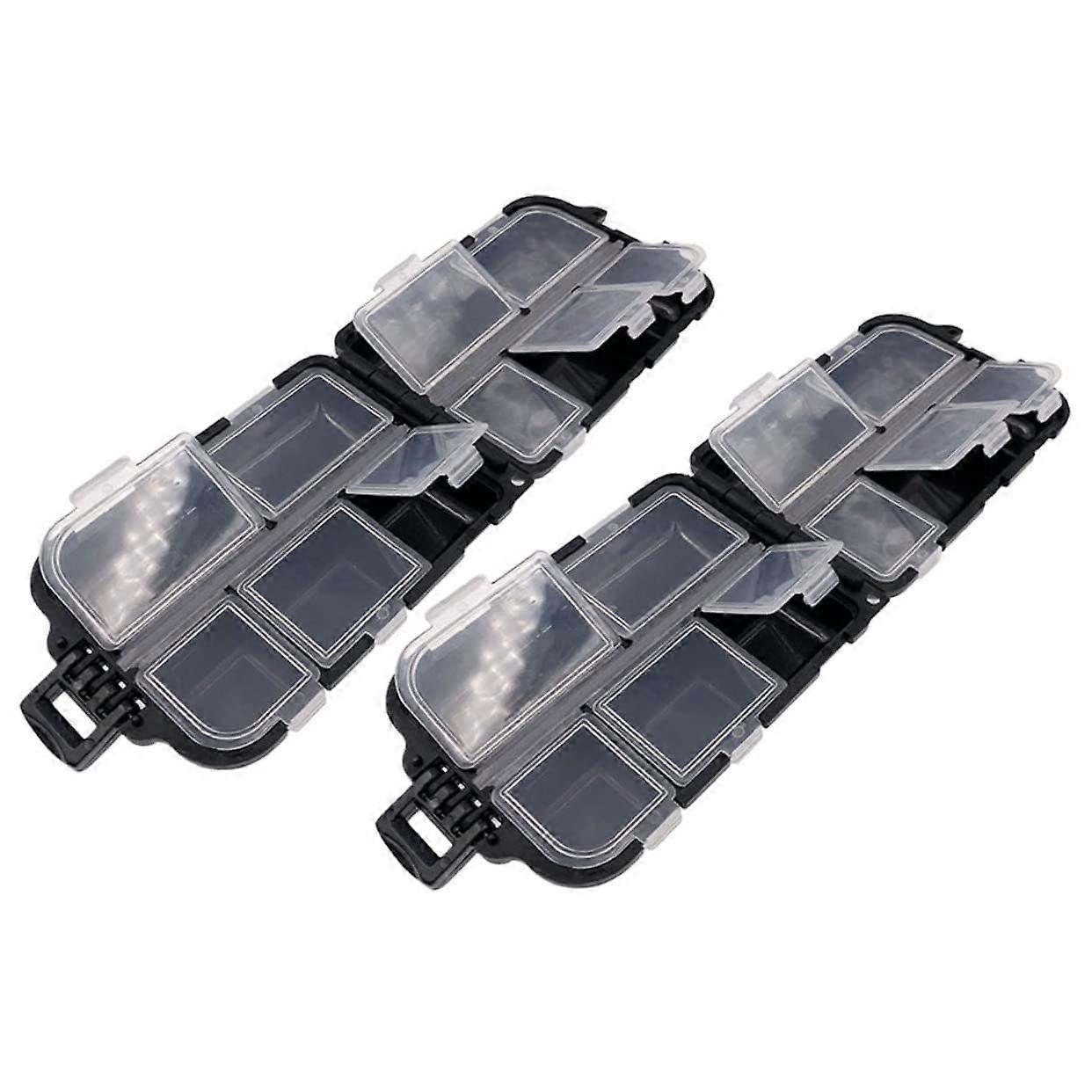 Waterproof Fishing Tackle Box Set of 2, Compact Storage for Bait and Accessories, Lightweight and Durable Design